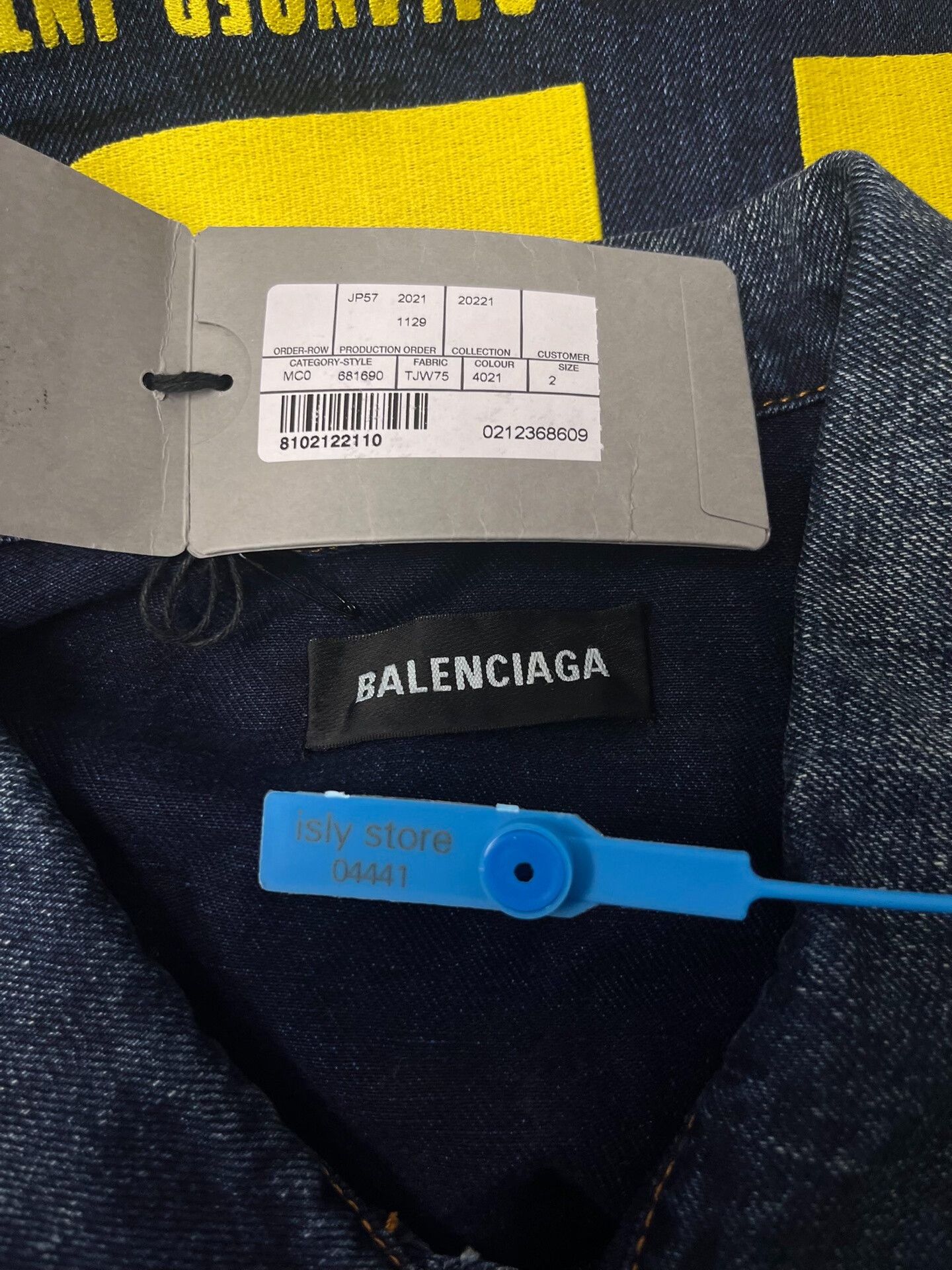 Balenciaga Balenciaga Logo Denim Jacket for Men Size US XL / EU 56 / 4 - 4 Thumbnail