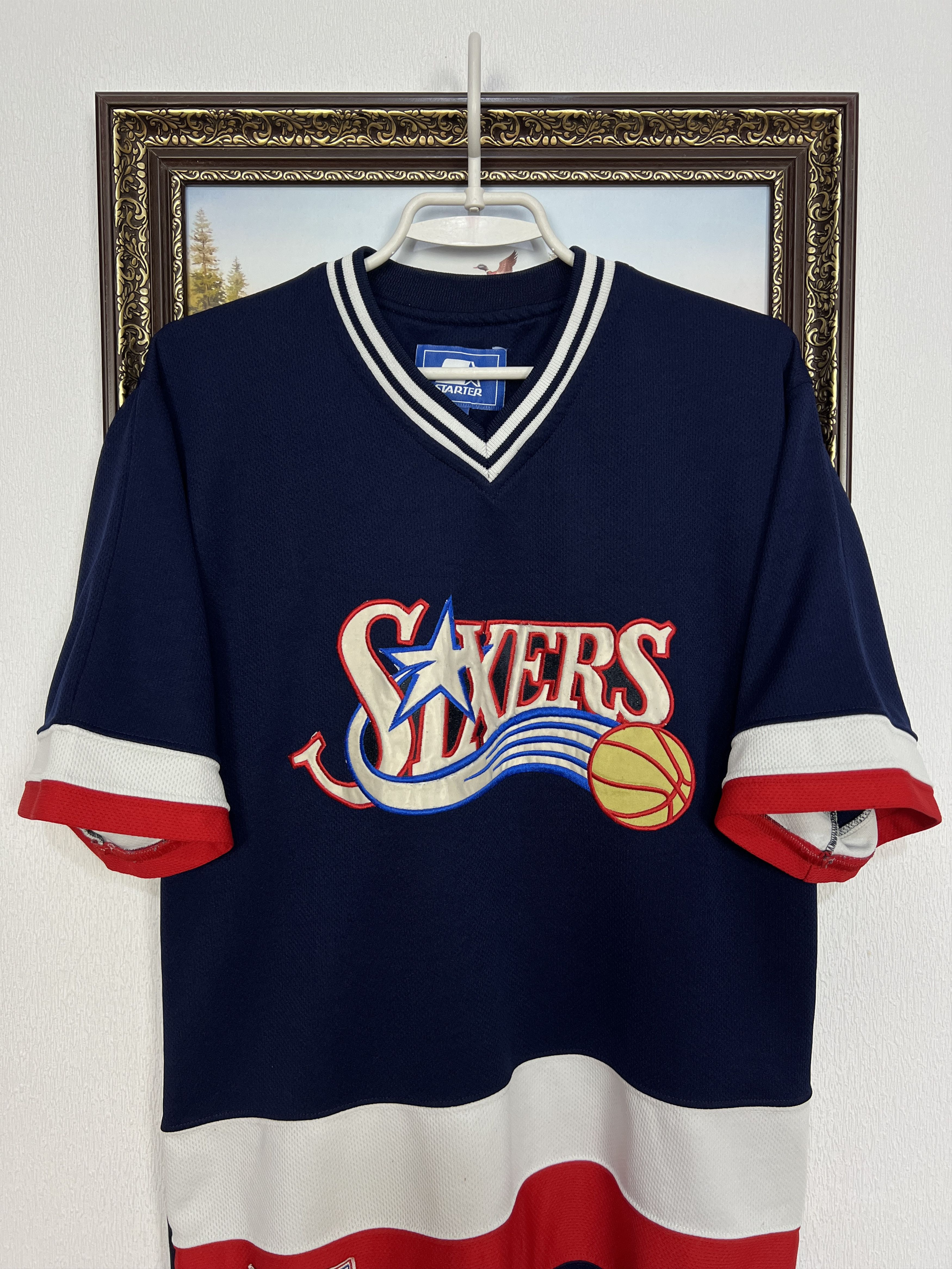Starter Philadelphia 76ers Iverson NBA Warm Up Shooting Jersey Size US M / EU 48-50 / 2 - 2 Thumbnail