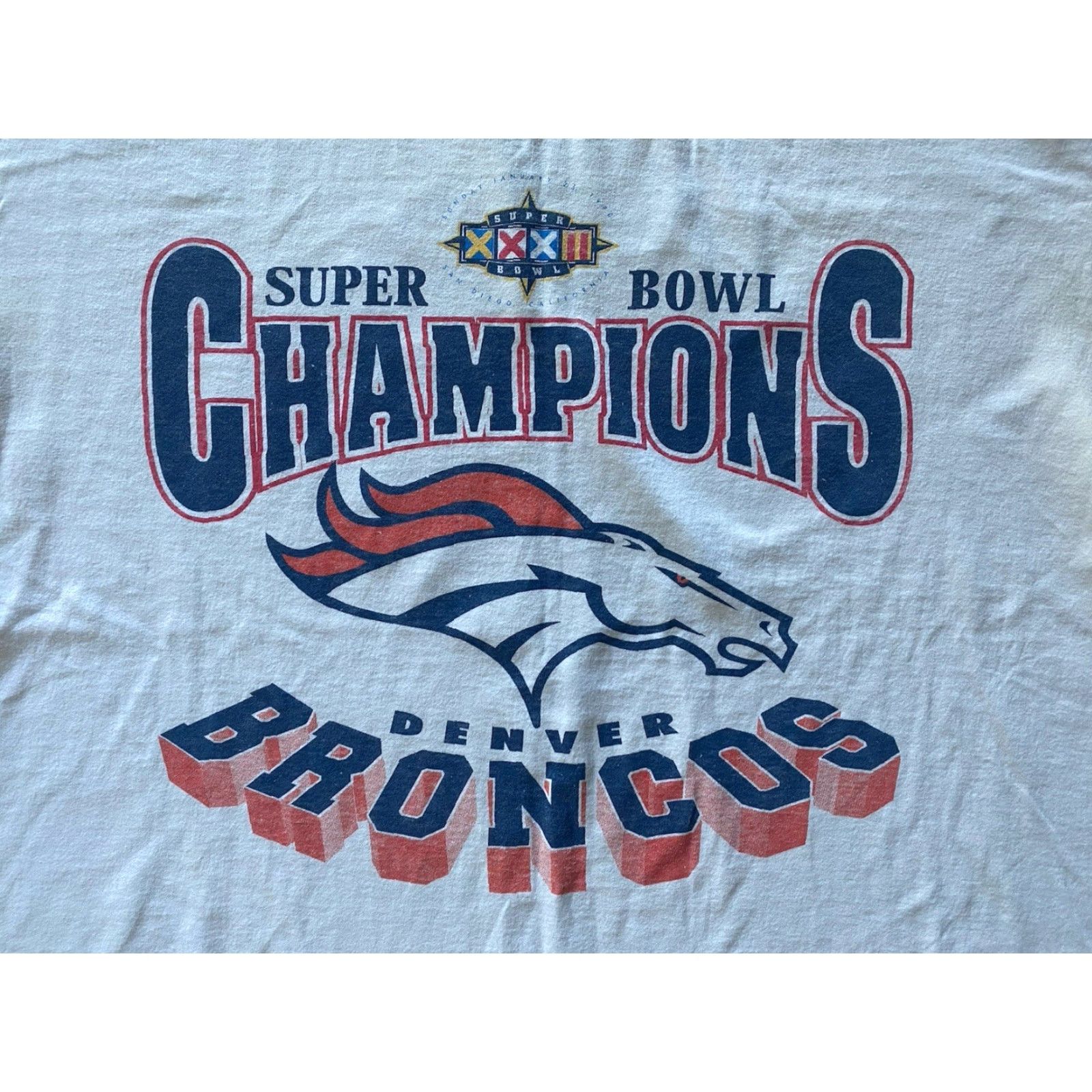 Vintage VINTAGE Oneita Shirt Men XL White Denver Broncos Harley Davidson Mens XL White Oneita Shirt Vintage Weared Size US XL / EU 56 / 4 - 4 Thumbnail