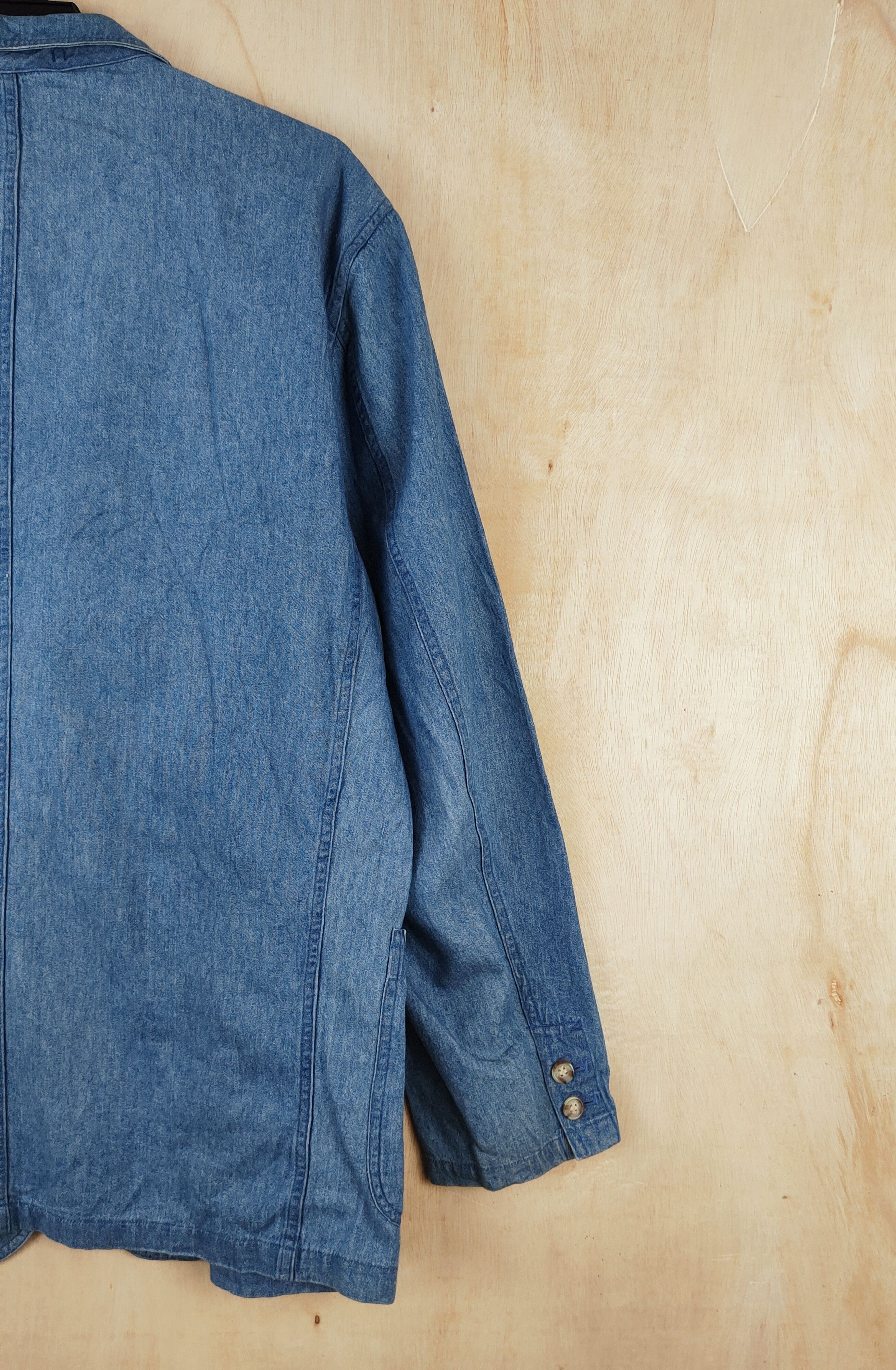 Japanese Brand × Vintage Retro Design 💥 Spinash Blue Soft Denim Jackets Size US L / EU 52-54 / 3 - 9 Thumbnail
