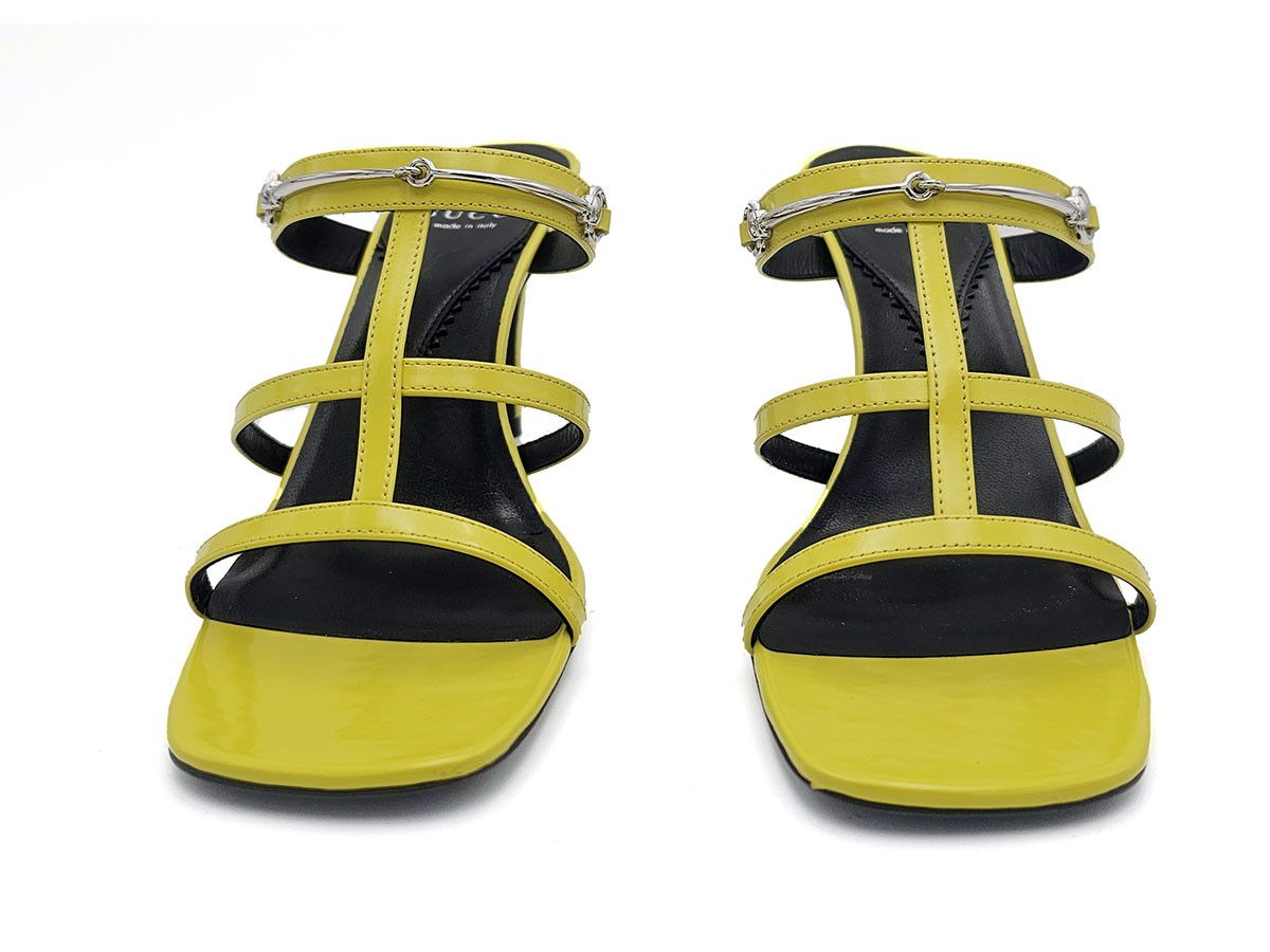 Gucci Gucci Yellow Leather Sandal Mules Womens Size 37 Size US 7 / IT 37 - 4 Thumbnail