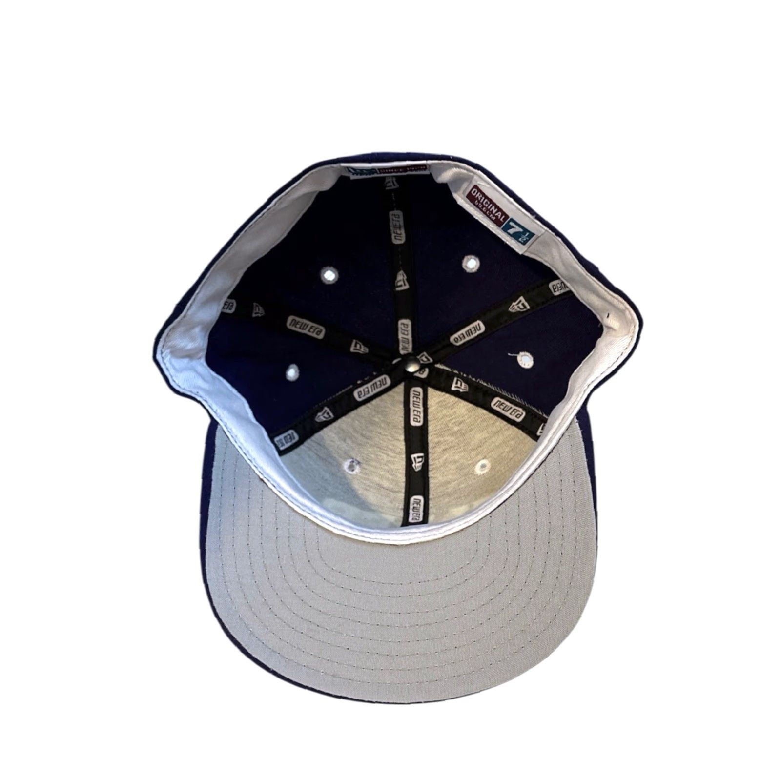 New Era vintage New Era fitted hat 7 1/2 purple USA made NWT deadstock wool blend embroidered logos white button eyelets Mens Cap Size ONE SIZE - 6 Thumbnail