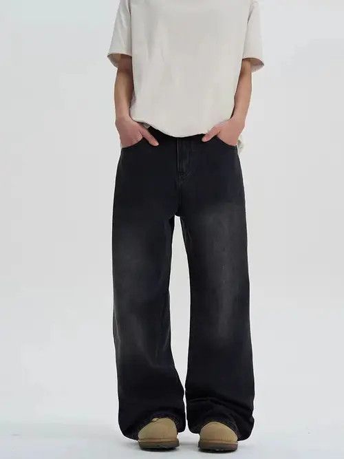 Japanese Brand × Jean High street vintage black baggy jeans Size US 32 / EU 48 - 3 Thumbnail