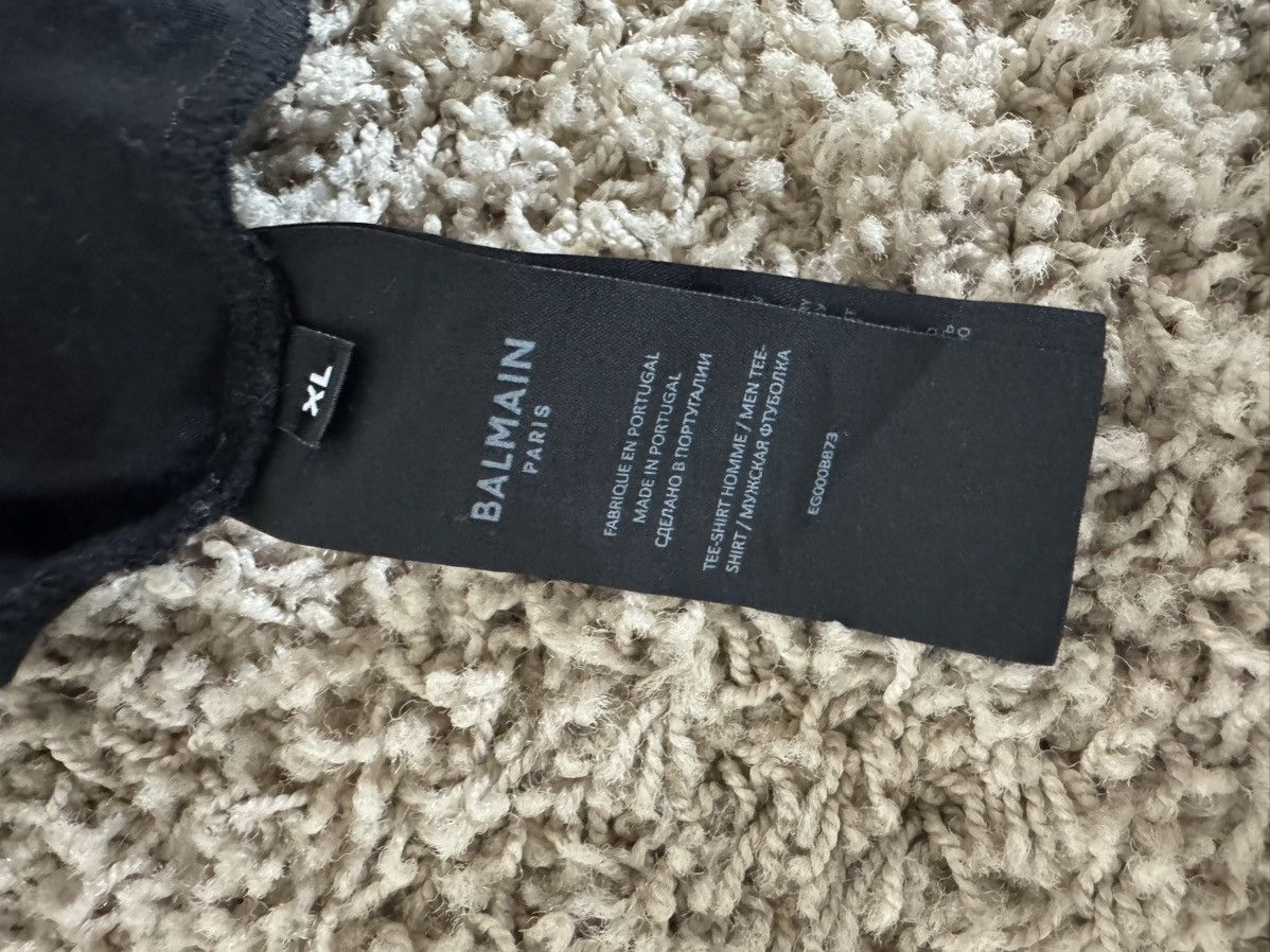 Balmain Balmain Paris Black tee Size US XL / EU 56 / 4 - 4 Thumbnail