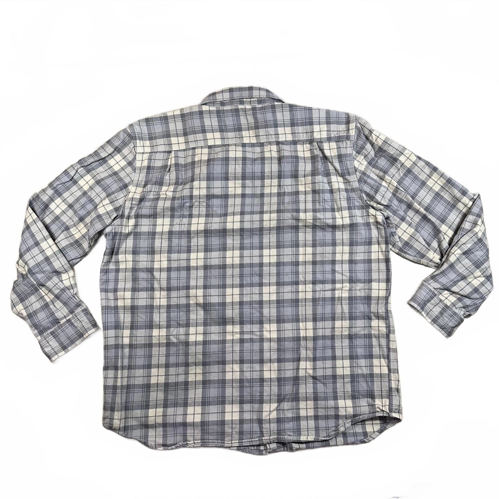 Carhartt Carhartt Mens Heavy Flannel XL Gray Cream Plaid Loose Fit Size US XL / EU 56 / 4 - 2 Thumbnail