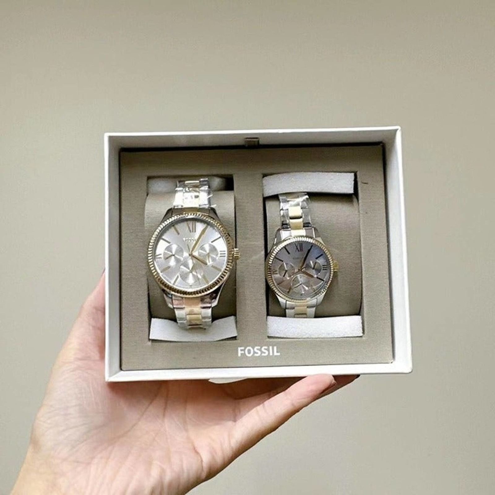 Fossil Fossil BQ2737SET His and Hers Multifunction 2-Tone Watch Set Size ONE SIZE - 1 Thumbnail