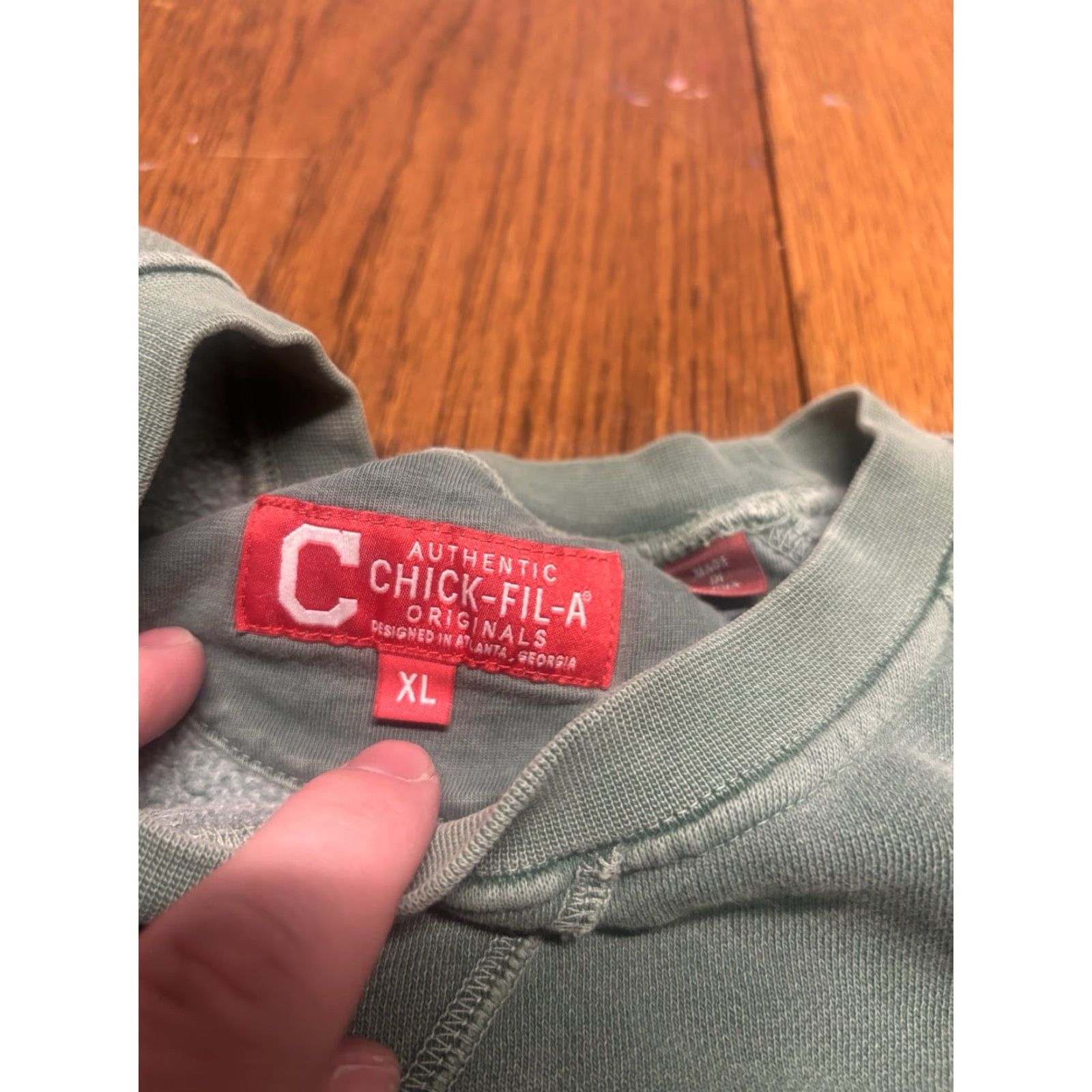 Vintage Chick-Fil-A Sweatshirt Mens XL Crewneck Pullover Authentic Originals Rare Green Embroidered Logo Cotton Size US XL / EU 56 / 4 - 3 Thumbnail