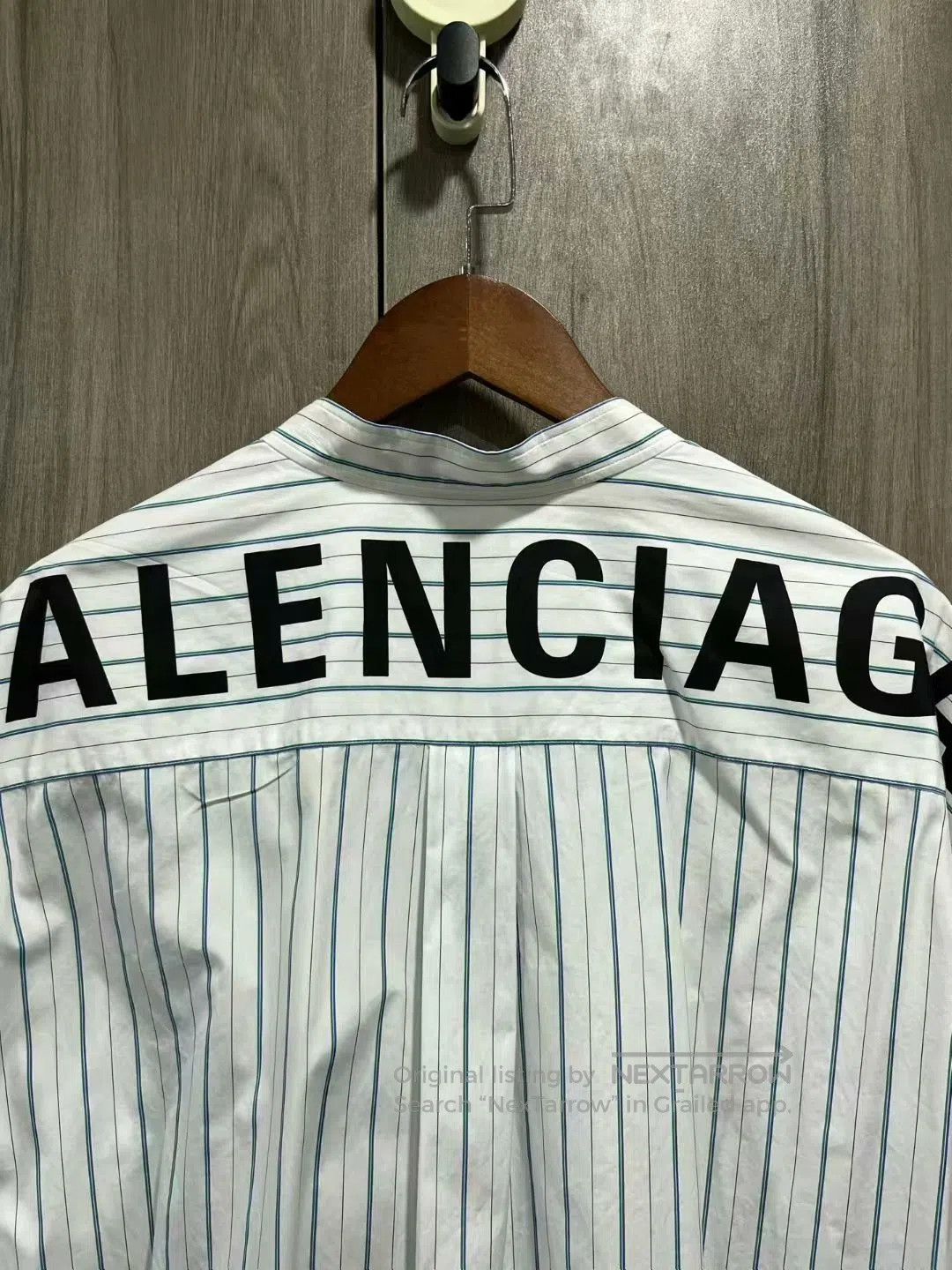 Balenciaga balenciaga white striped logo long sleeve shirt. Size S / US 4 / IT 40 - 3 Thumbnail