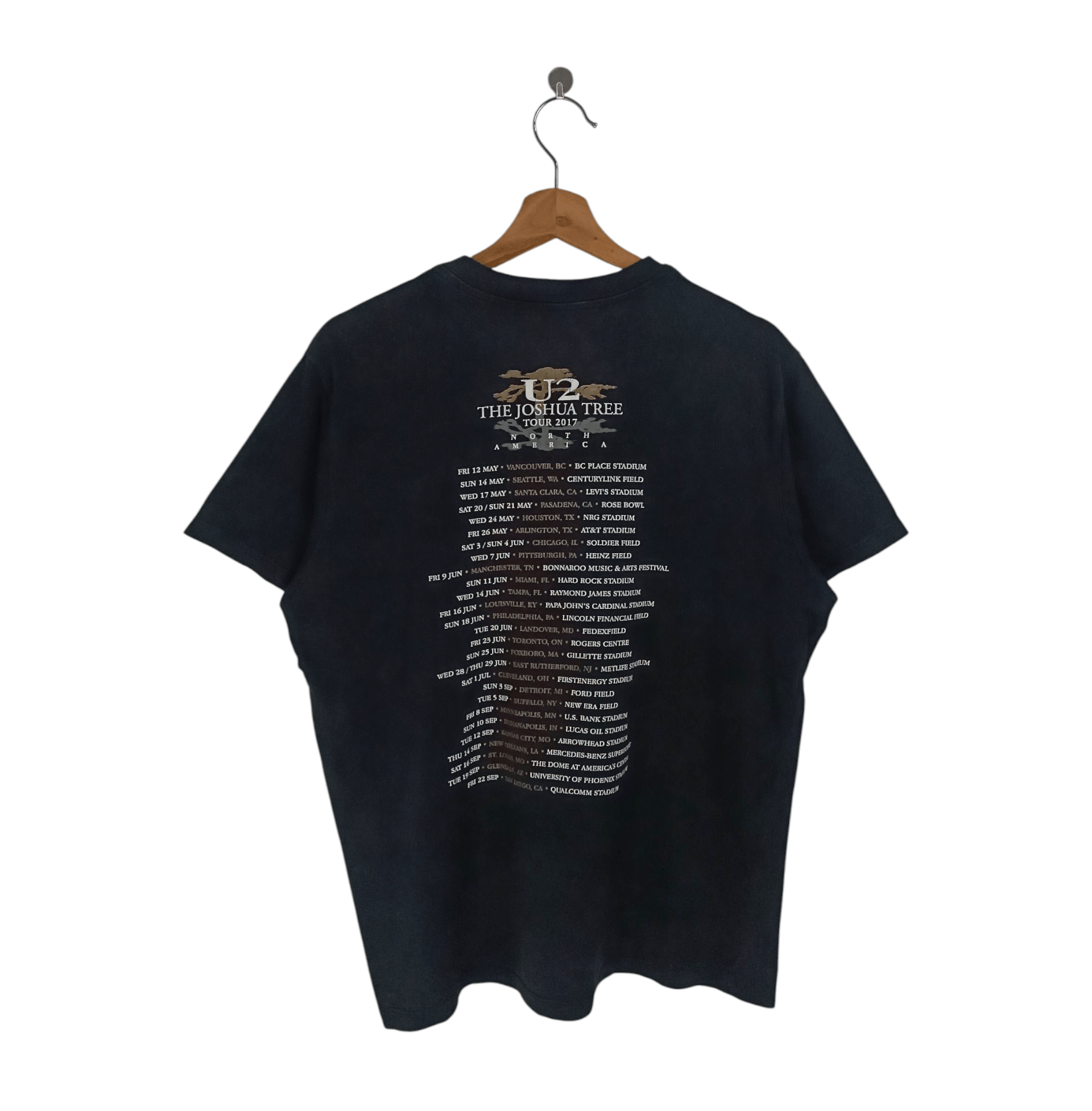 Band Tees VINTAGE 2017 U2 JOSHUA TREE NA TOUR rem oasis who Size US M / EU 48-50 / 2 - 2 Thumbnail