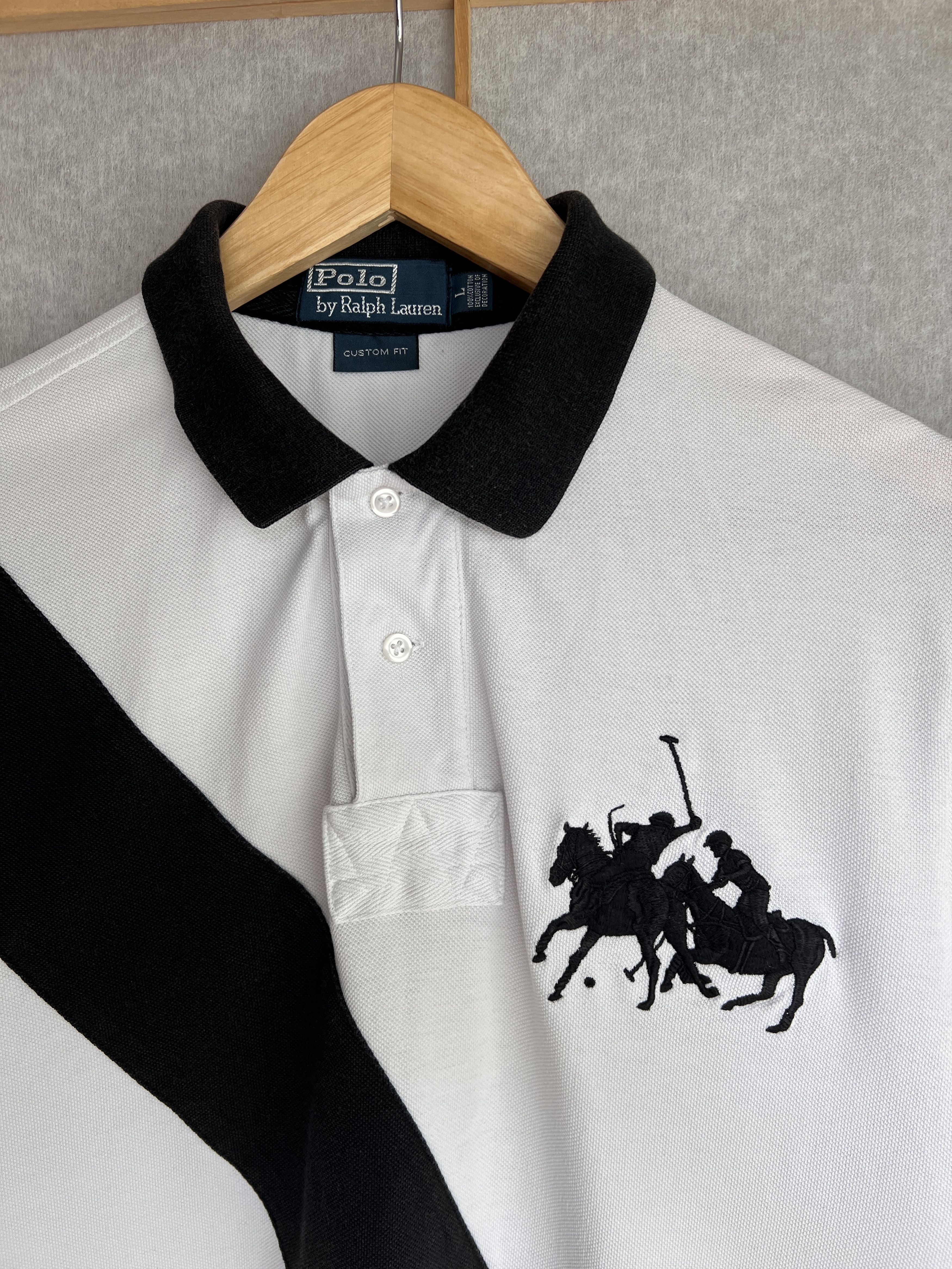Polo Ralph Lauren Rare! PRL Number 9 big logo polo shirt vintage