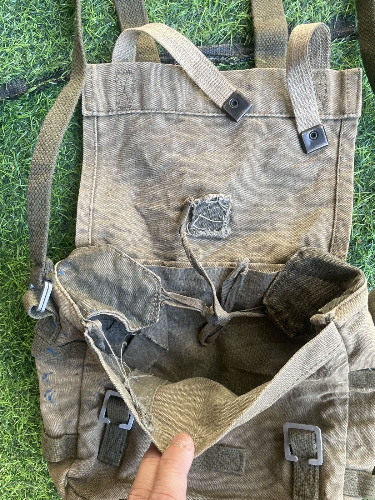 Vintage Vintage German Army Utility Bag – Military Surplus Size ONE SIZE - 4 Thumbnail