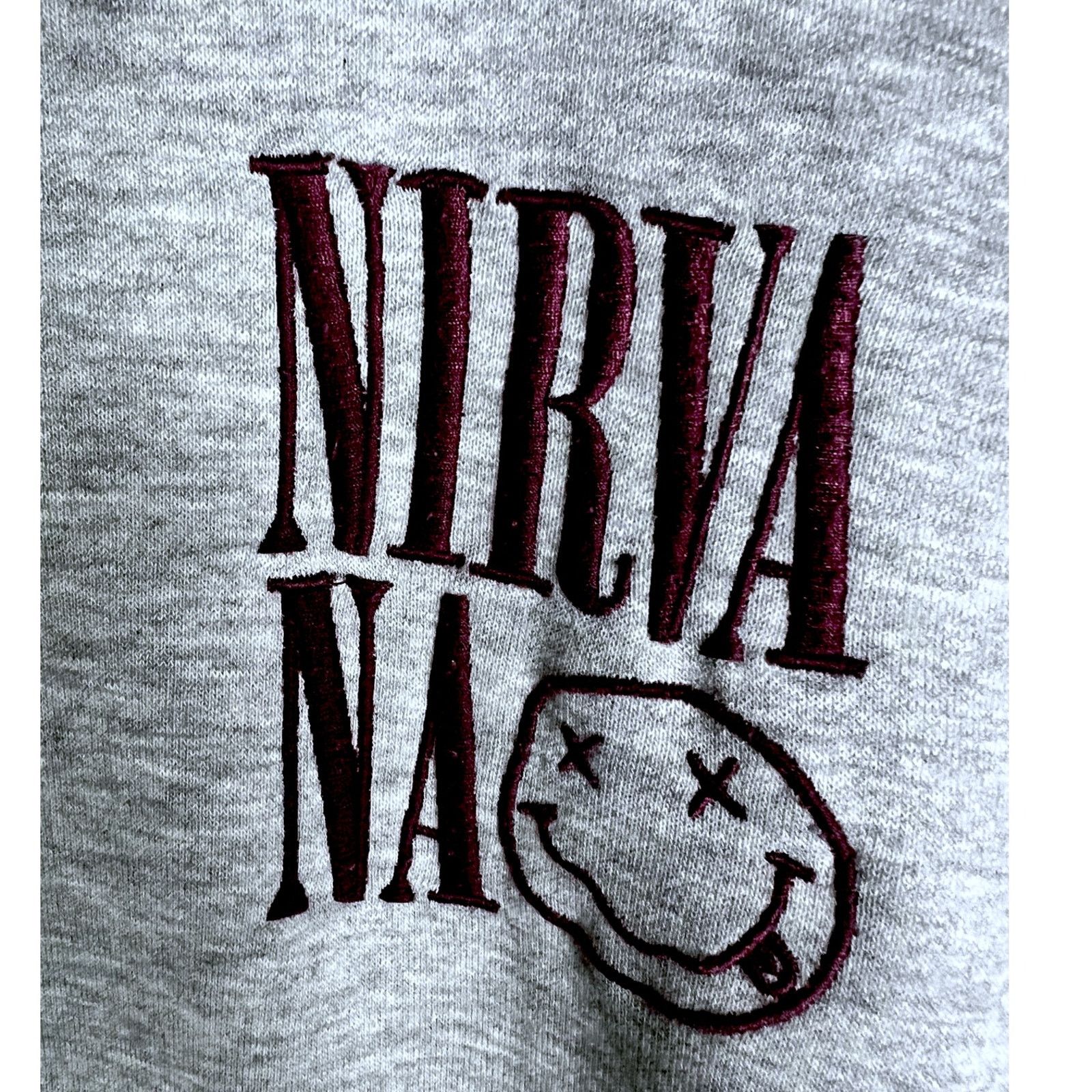 Nirvana Nirvana Authentic Men's Medium Smiley Face Gray Hoodie Size US M / EU 48-50 / 2 - 4 Thumbnail