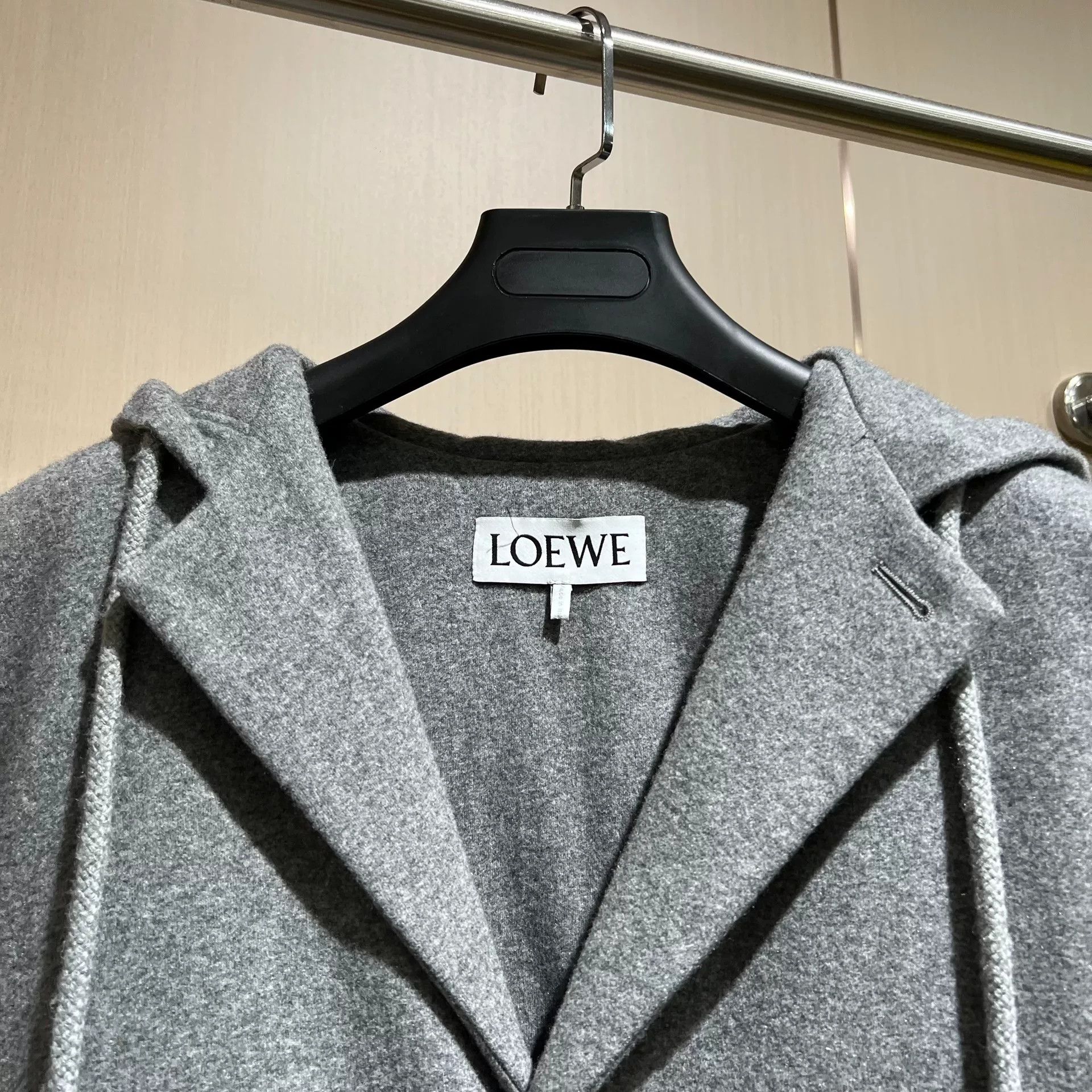 Loewe gray wool blend hooded jacket Size US L / EU 52-54 / 3 - 2 Thumbnail