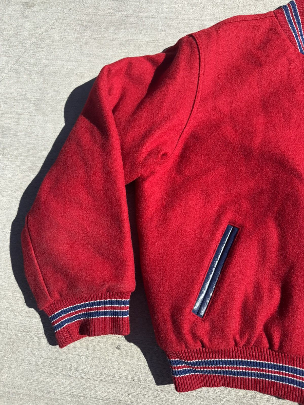 Rennoc VTG RENNOC RED NAVY BLUE WOOL VARSITY BOMBER JACKET XXL 2XL Size US XXL / EU 58 / 5 - 3 Thumbnail