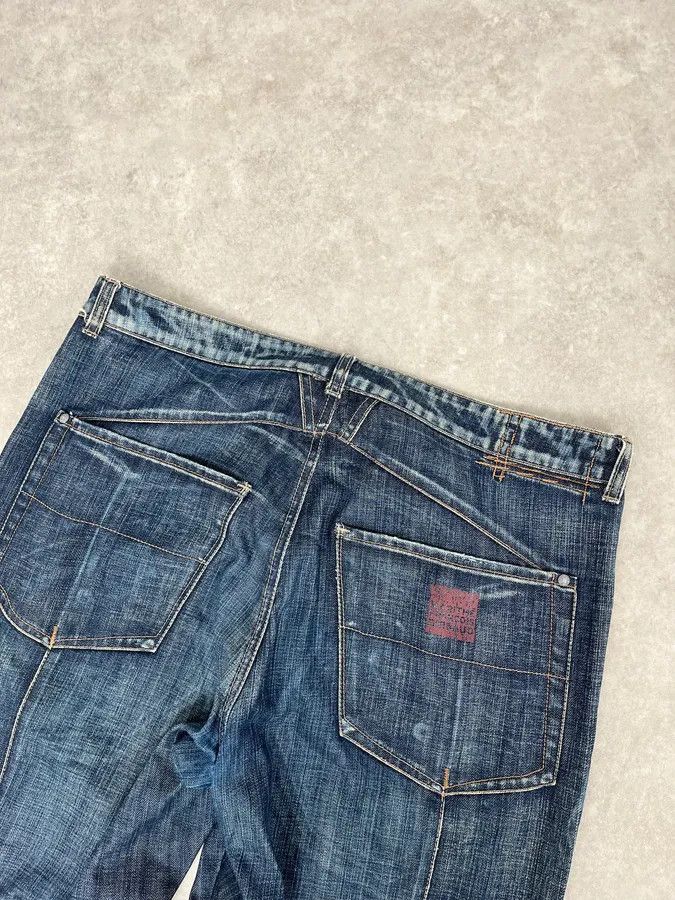 Marithe + Francois Girbaud 2000s Marithé + François Girbaud Blue Large Denim Jeans Size US 37 - 8 Thumbnail