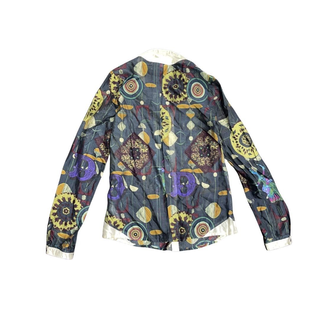 Desigual by Christian Lacroix Patchwork Long Sleeve Button up Blouse Size S / US 4 / IT 40 - 2 Thumbnail