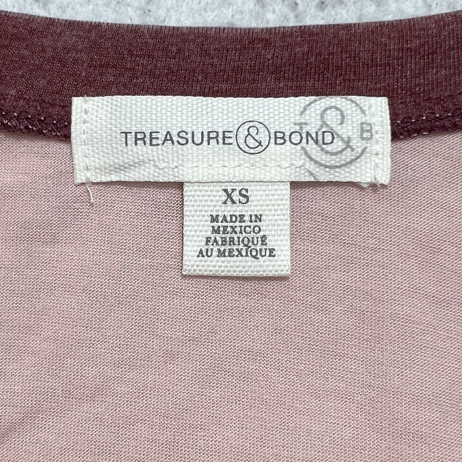 Treasure & Bond Treasure & Bond Tee Pink Smoke Red Lightweight T Shirt Size XS / US 0-2 / IT 36-38 - 3 Thumbnail