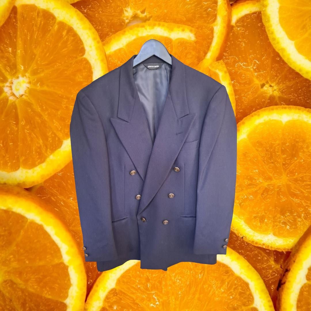 Pierre Cardin Pierre Cardin Blue with Bronze Buttons Double Breasted Blaze Size 42R - 1 Thumbnail