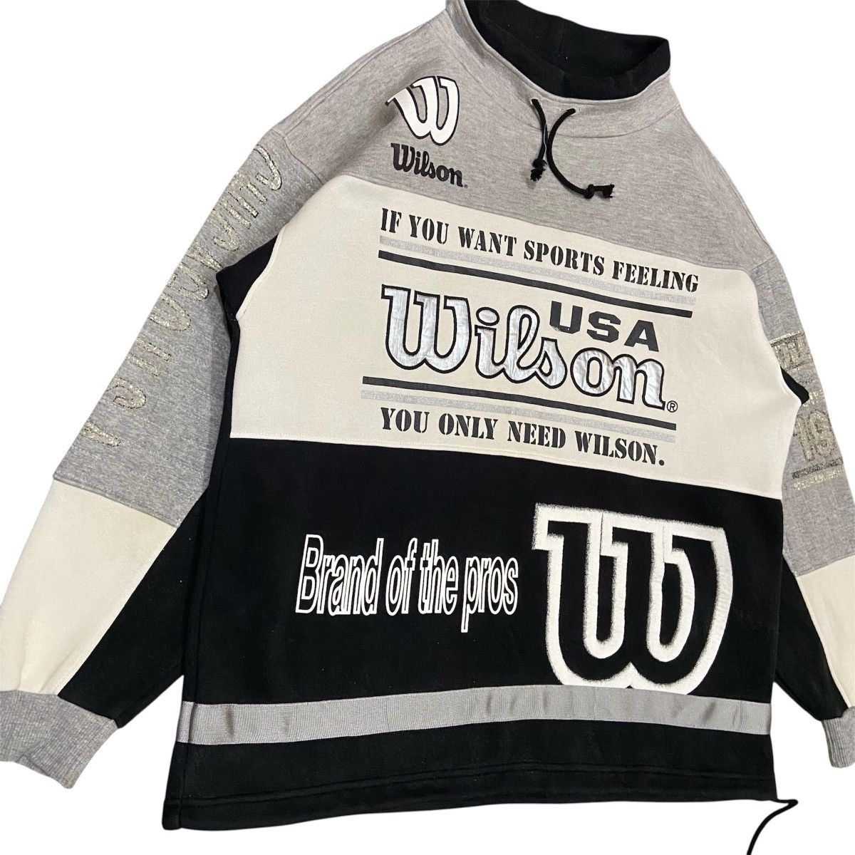 Wilson Vintage Wilson USA AOP Turtleneck Sweatshirt Size US L / EU 52-54 / 3 - 2 Thumbnail