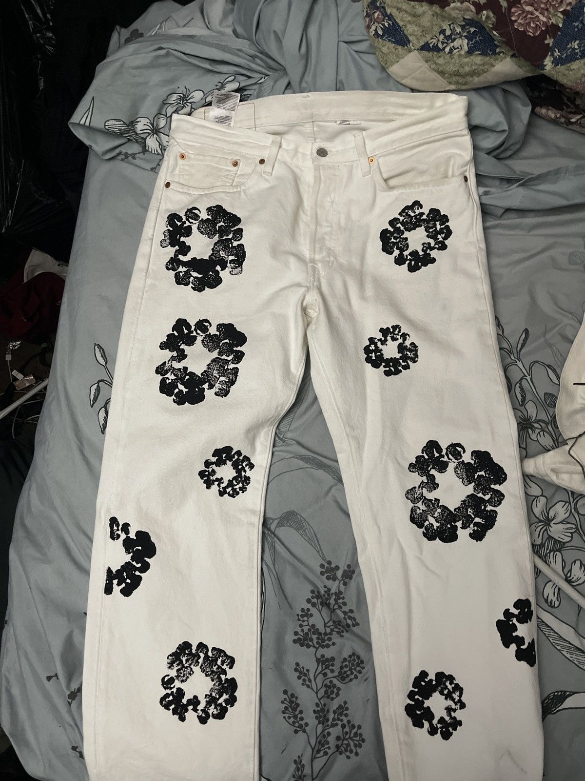 image of Denim Tears Denim Tear in White, Men's (Size 34)