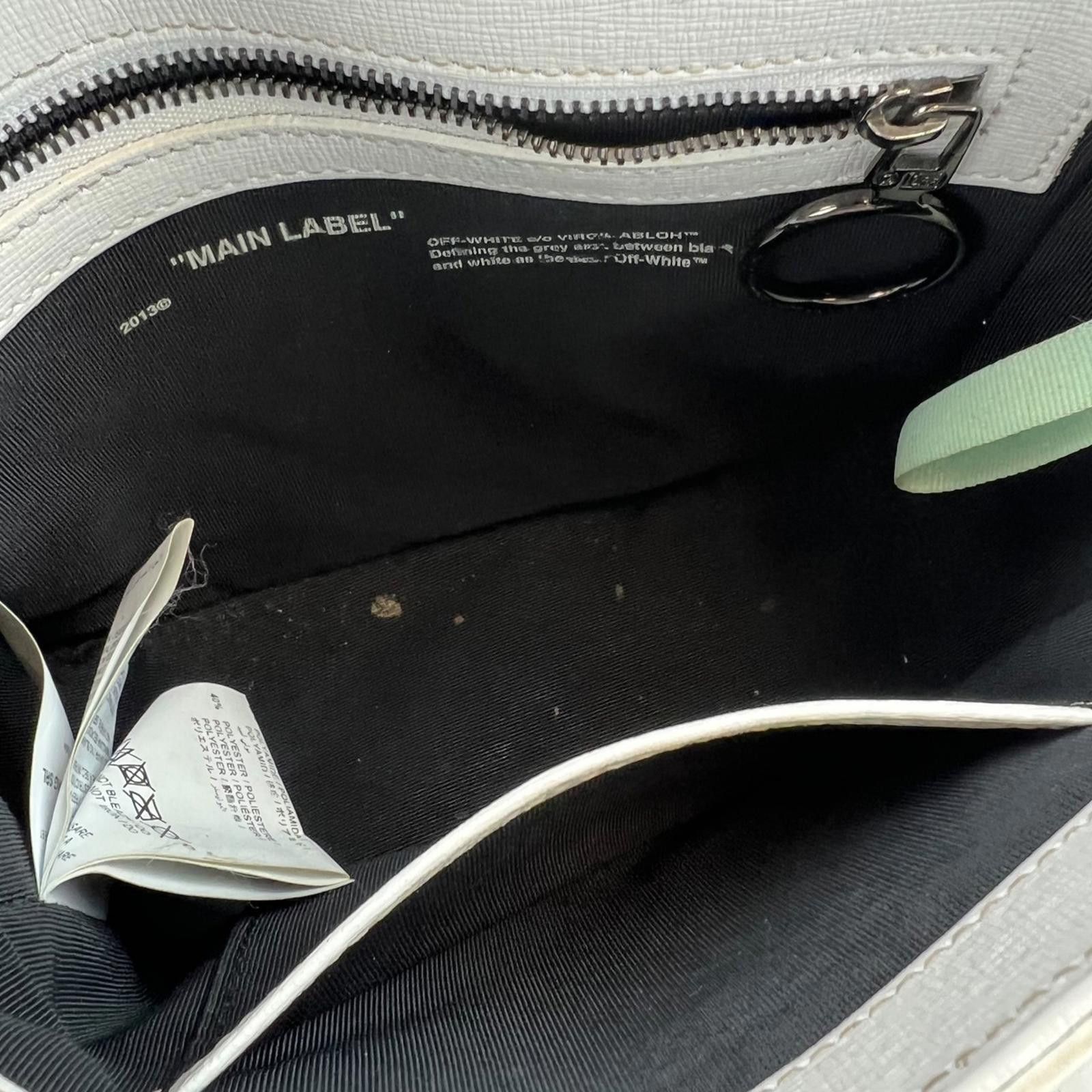 Off-White Off-White White Leather Binder Cross Body Bag Size ONE SIZE - 9 Thumbnail