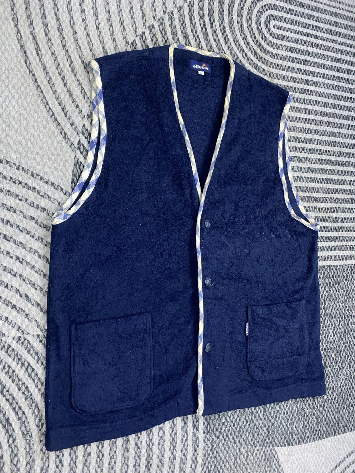 Ellesse Vintage Ellese Navy Colour Sleeveless Vest Style Size US L / EU 52-54 / 3 - 3 Thumbnail