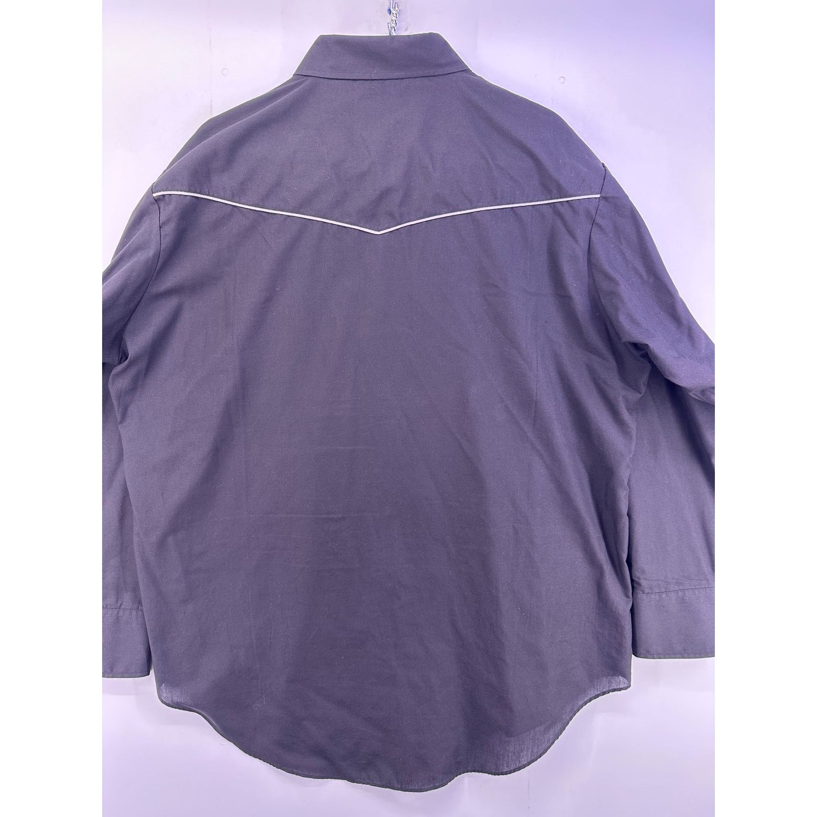 & Other Stories Ely Cattleman Black Long Sleeve White Piping Pearl Snaps 2XL Size US XXL / EU 58 / 5 - 9 Thumbnail