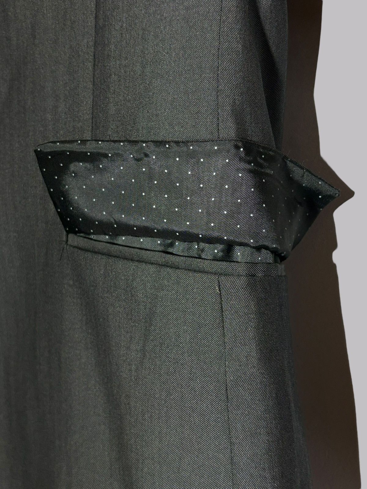 Givenchy Givenchy Paris Shiny Charcoal Grey Blazer Wool Silk Jacket Size 50R - 13 Thumbnail