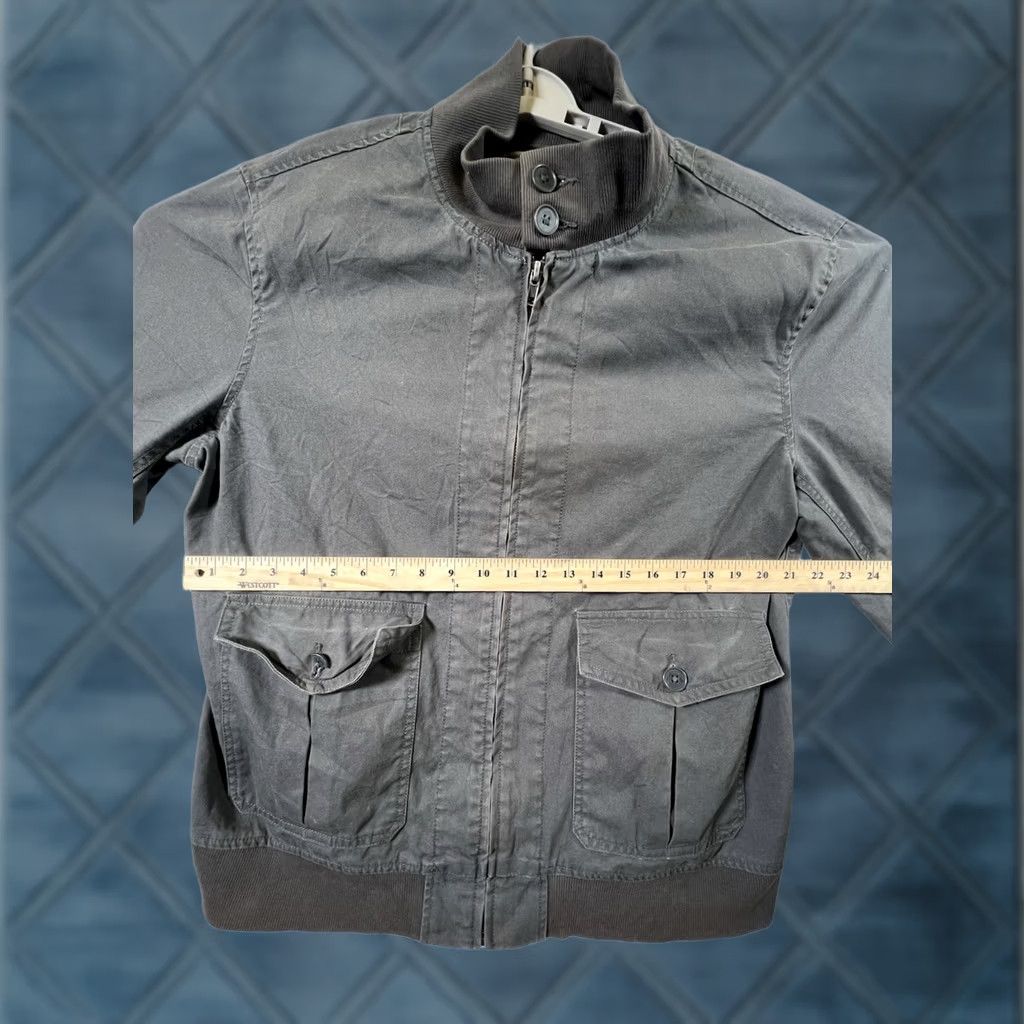Converse Converse ONE STAR Canvas Bomber Jacket Men's Gray Black Zipper L Size US L / EU 52-54 / 3 - 1 Thumbnail