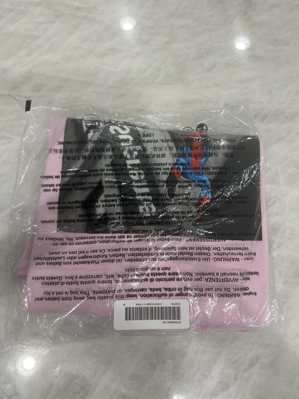 Supreme Pink supreme Spiderman tee Size US M / EU 48-50 / 2 - 3 Thumbnail