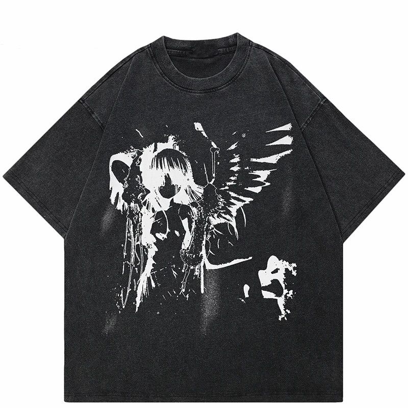 Anime × Japanese Brand Streetwear Anime Cartoon Angel Girl Size US M / EU 48-50 / 2 - 2 Thumbnail
