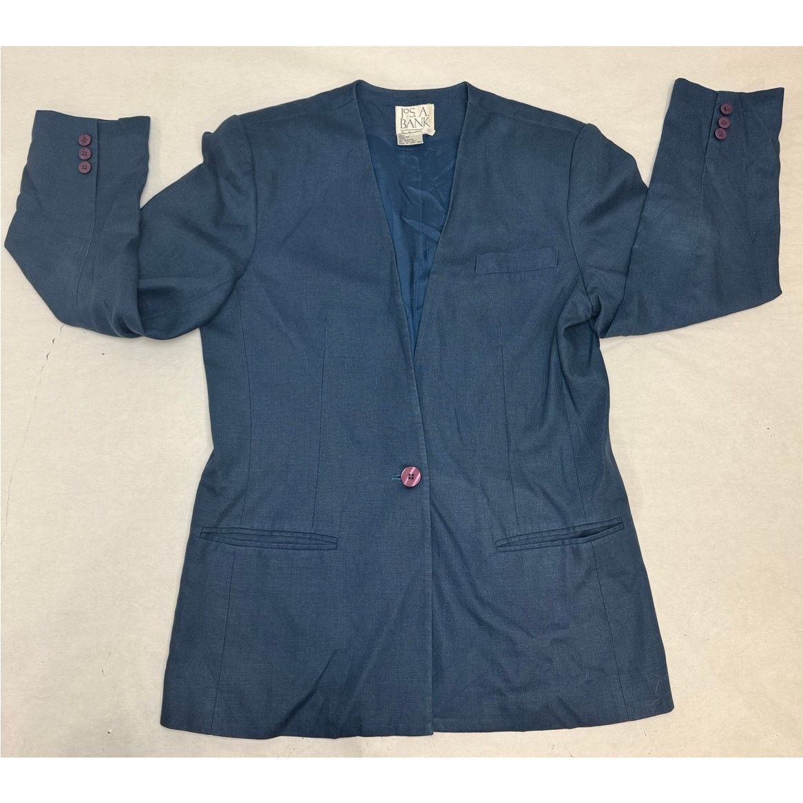 Jos. A. Bank Vintage 100% Linen Single Breasted Lined Blazer Classic 10 Size L / US 10 / IT 46 - 1 Thumbnail