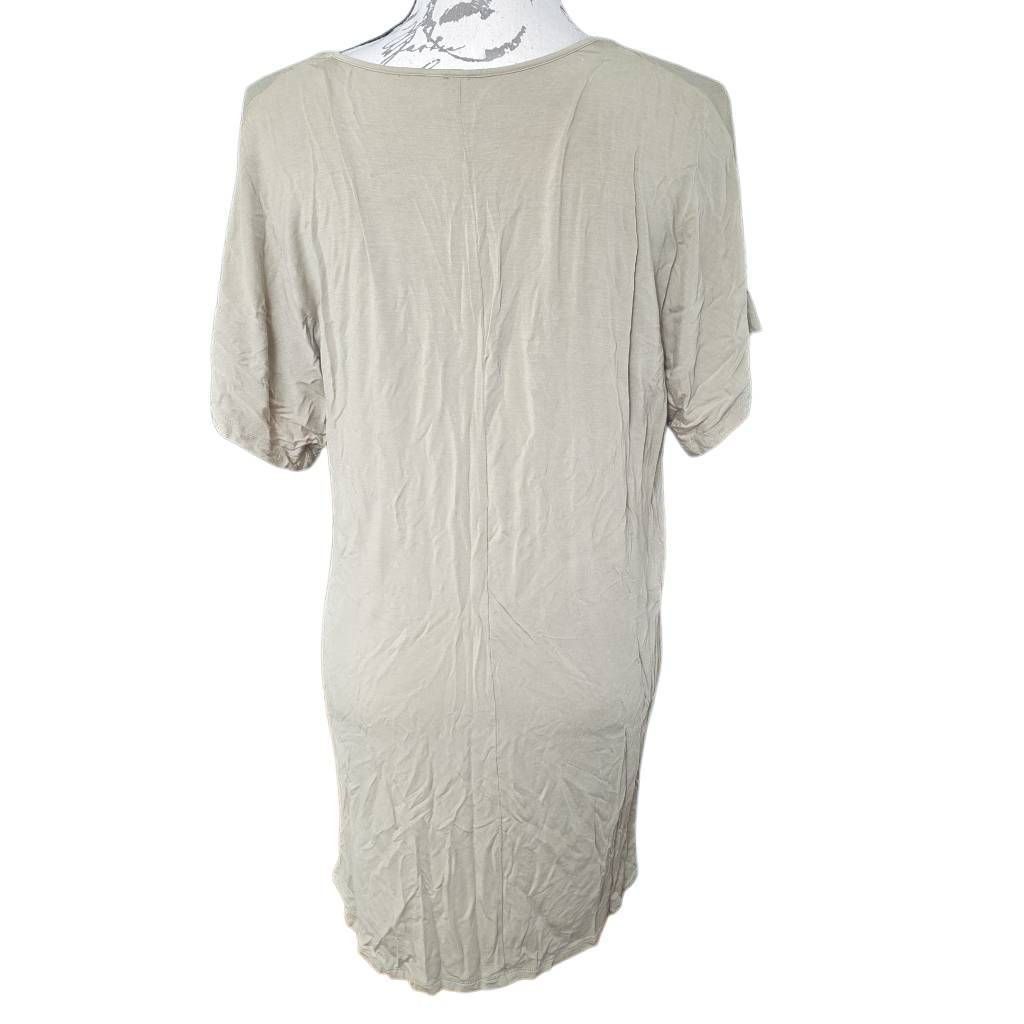 Nordstrom Nordstrom Ladies Size Medium Olive Green Buttery Soft V-Neck Shirt Dress Size M / US 6-8 / IT 42-44 - 2 Thumbnail