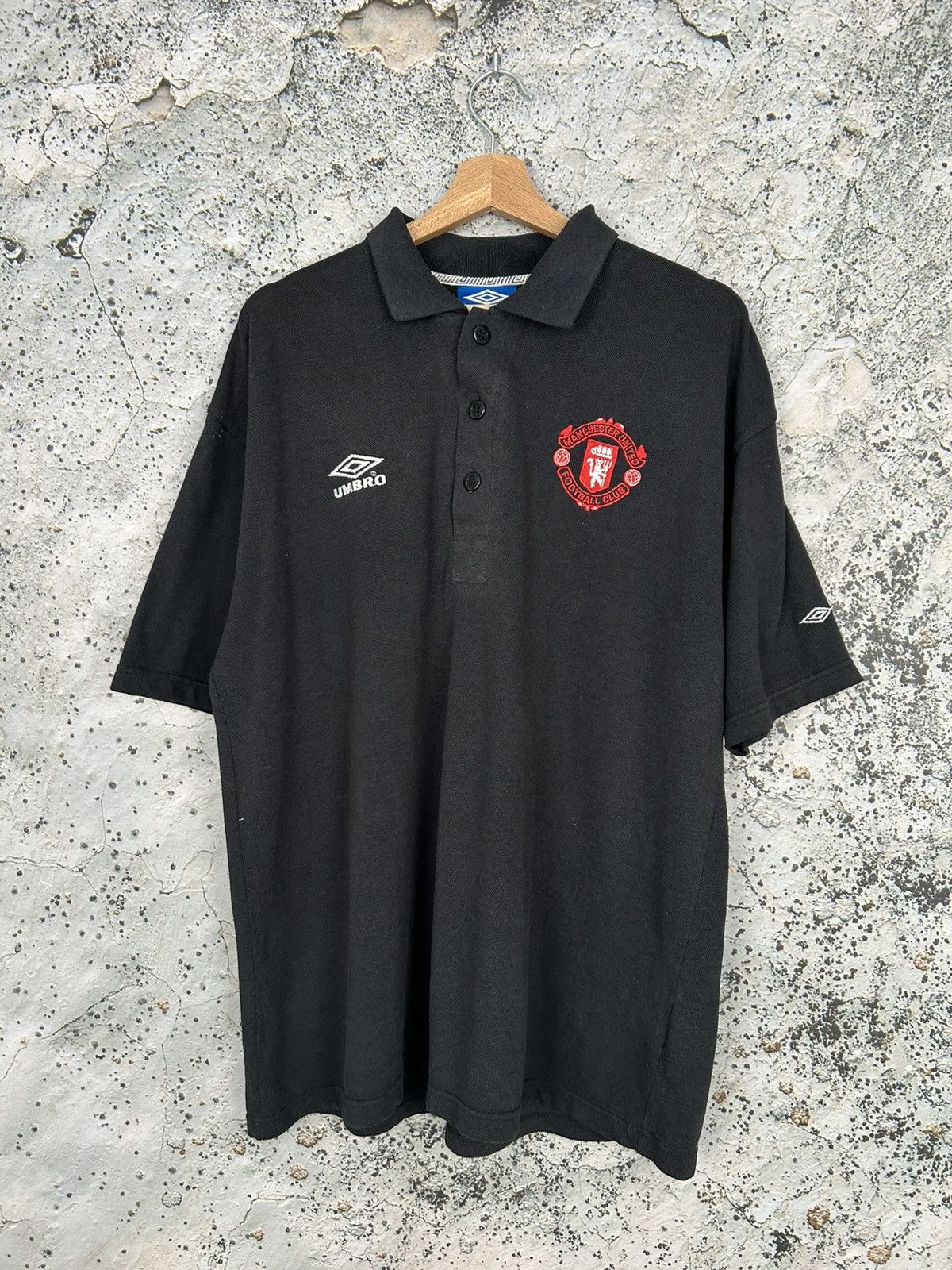 Umbro × Vintage England 90s Green Flag training football polo