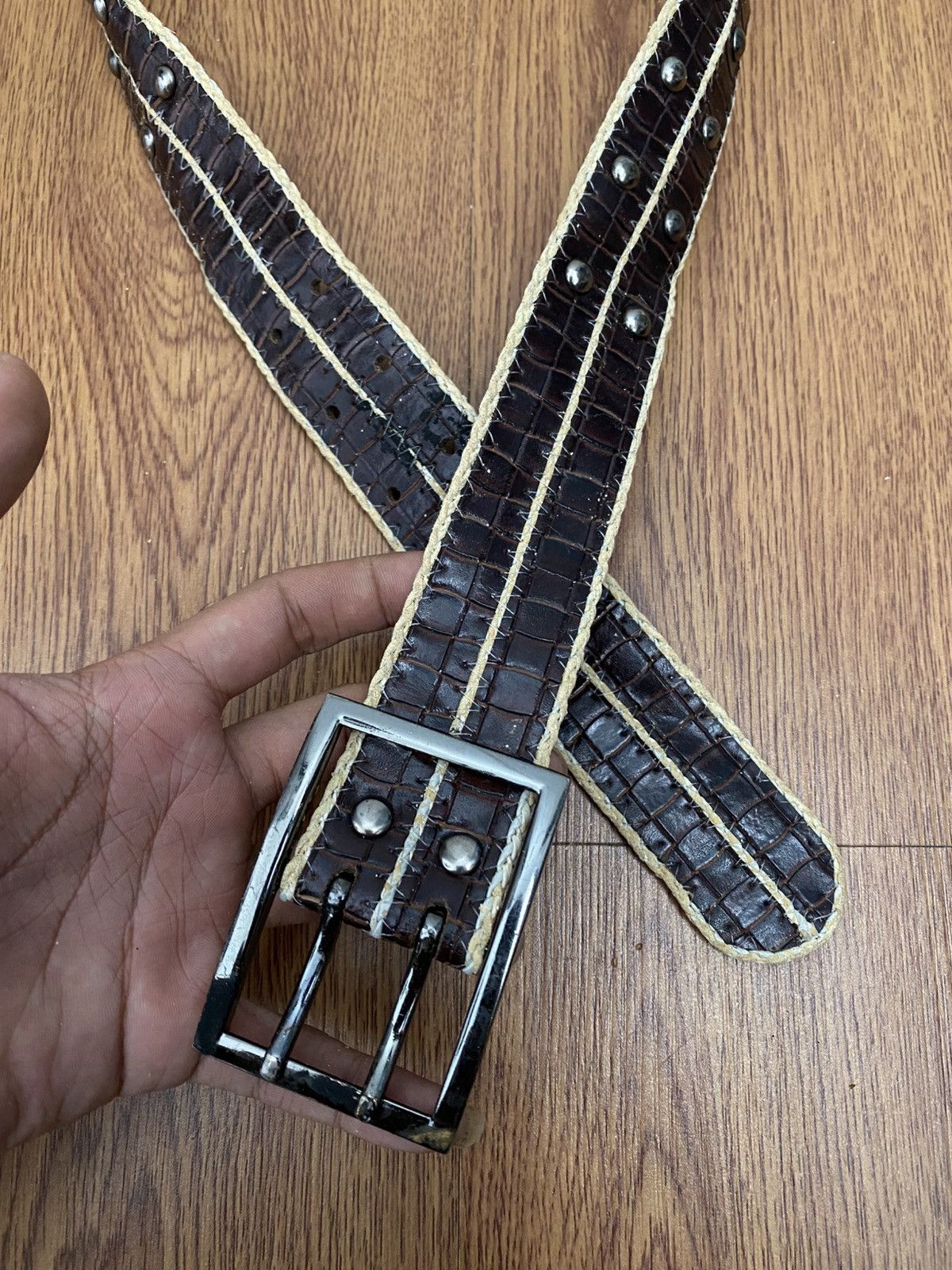 Japanese Brand Aligator double prong belt Size ONE SIZE - 2 Thumbnail