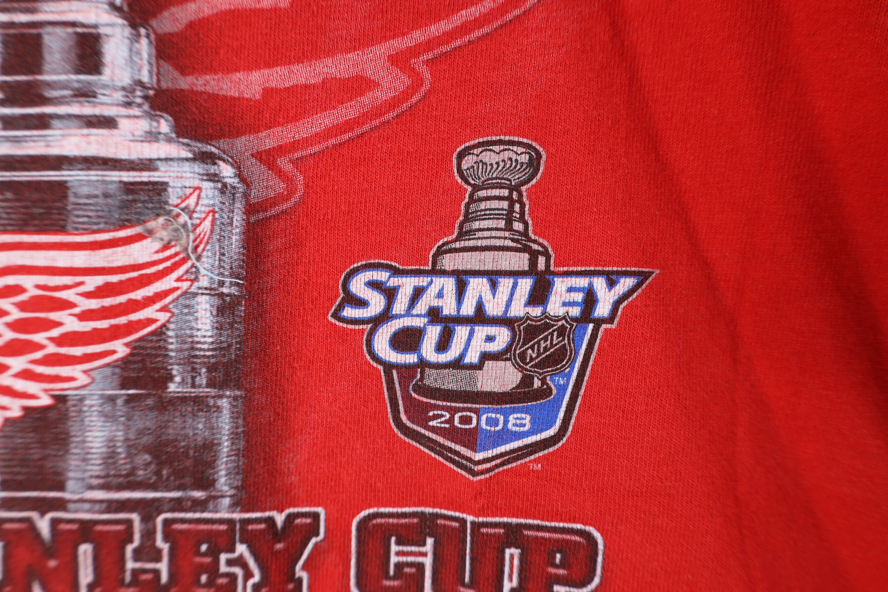 Vintage Vintage Stanley Cup Champs Detroit Red Wings Hockey T-Shirt Size US XXL / EU 58 / 5 - 5 Thumbnail