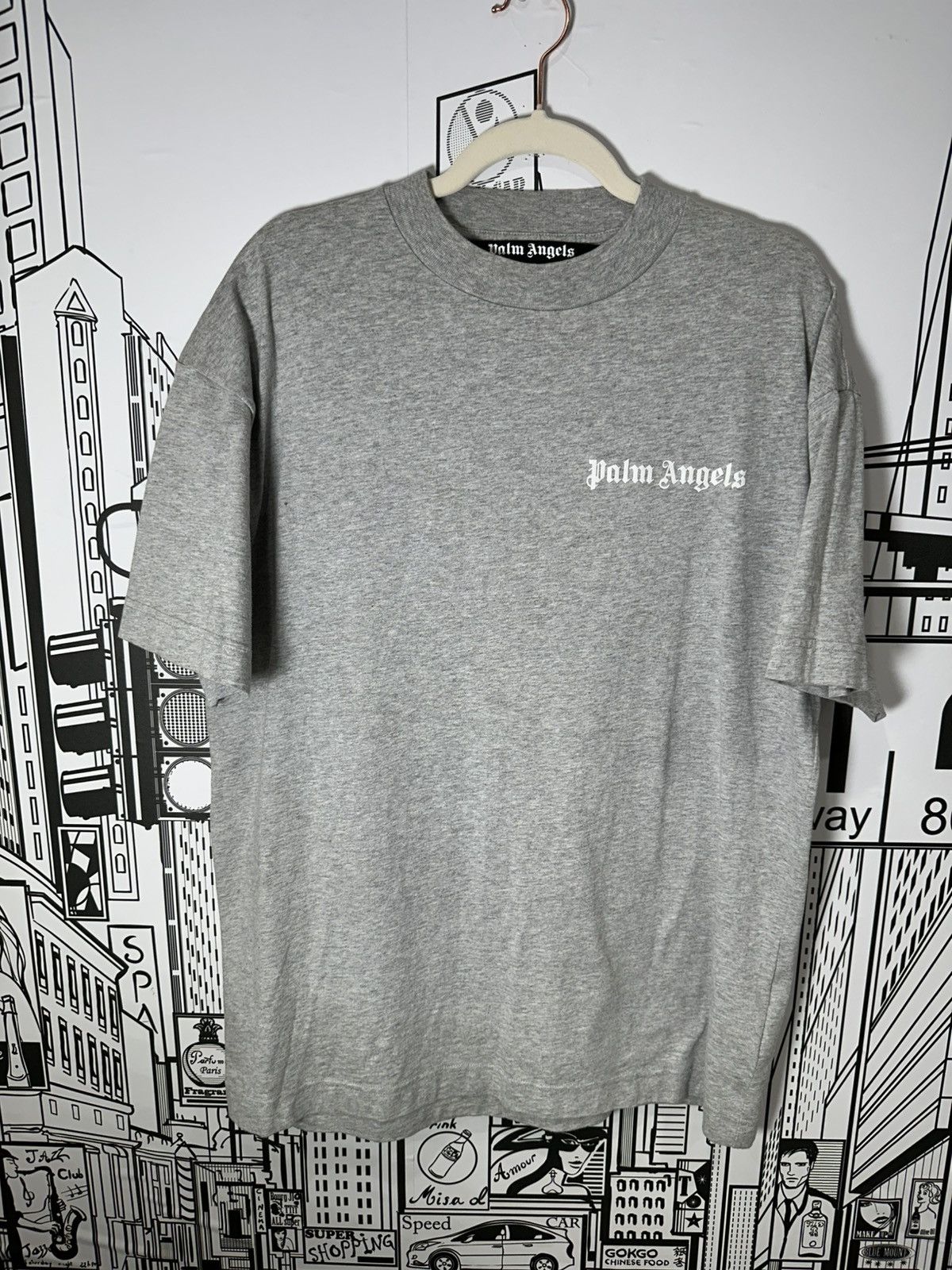 Palm Angels Palm Angels Basic Tee Shirt Grey Large Size US L / EU 52-54 / 3 - 1 Thumbnail