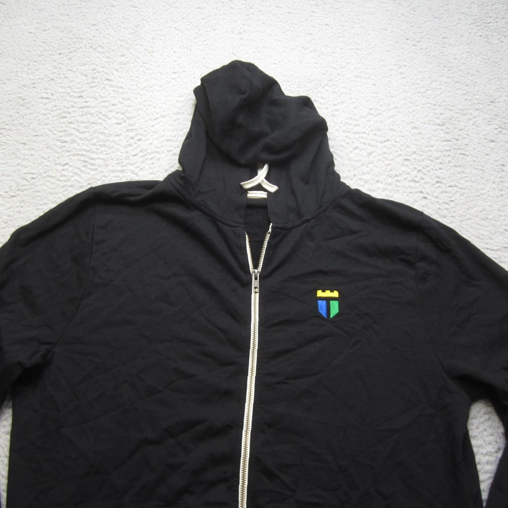 Marine Layer VINTAGE Marine Layer Hoodie Mens L Black Full Zip Third Party Trust Embroidered Logo Size US L / EU 52-54 / 3 - 4 Thumbnail