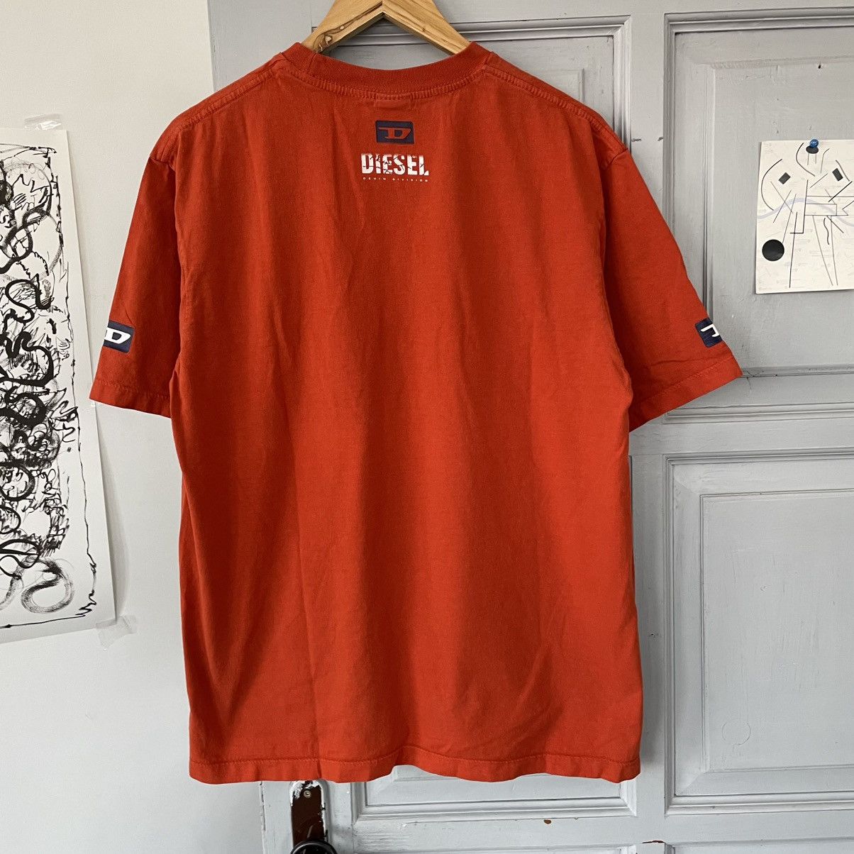Diesel × Vintage Diesel Vintage l T-shirt Big Double logo Orange Size XL Y2K Size US XL / EU 56 / 4 - 8 Thumbnail