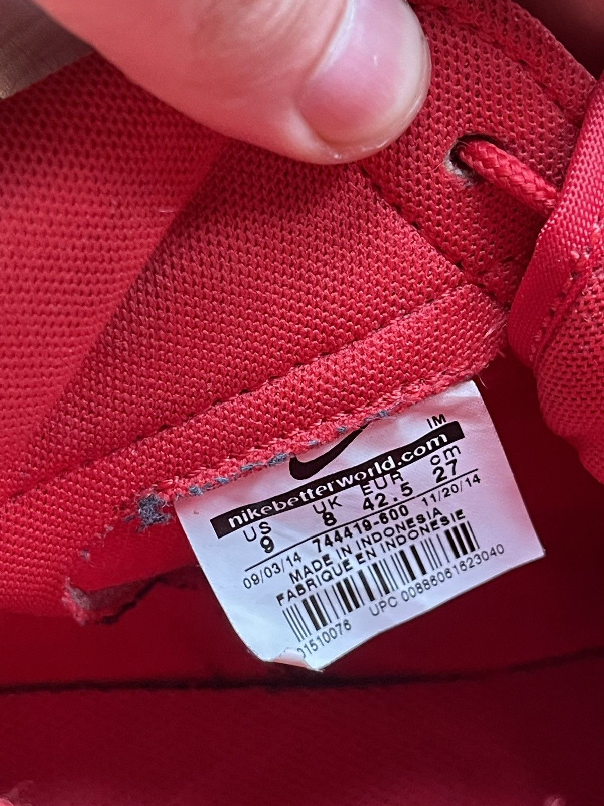 Nike 2014 Nike SB Blazer Mid Metric Red rare sneakers arena Size US 9 / EU 42 - 11 Thumbnail