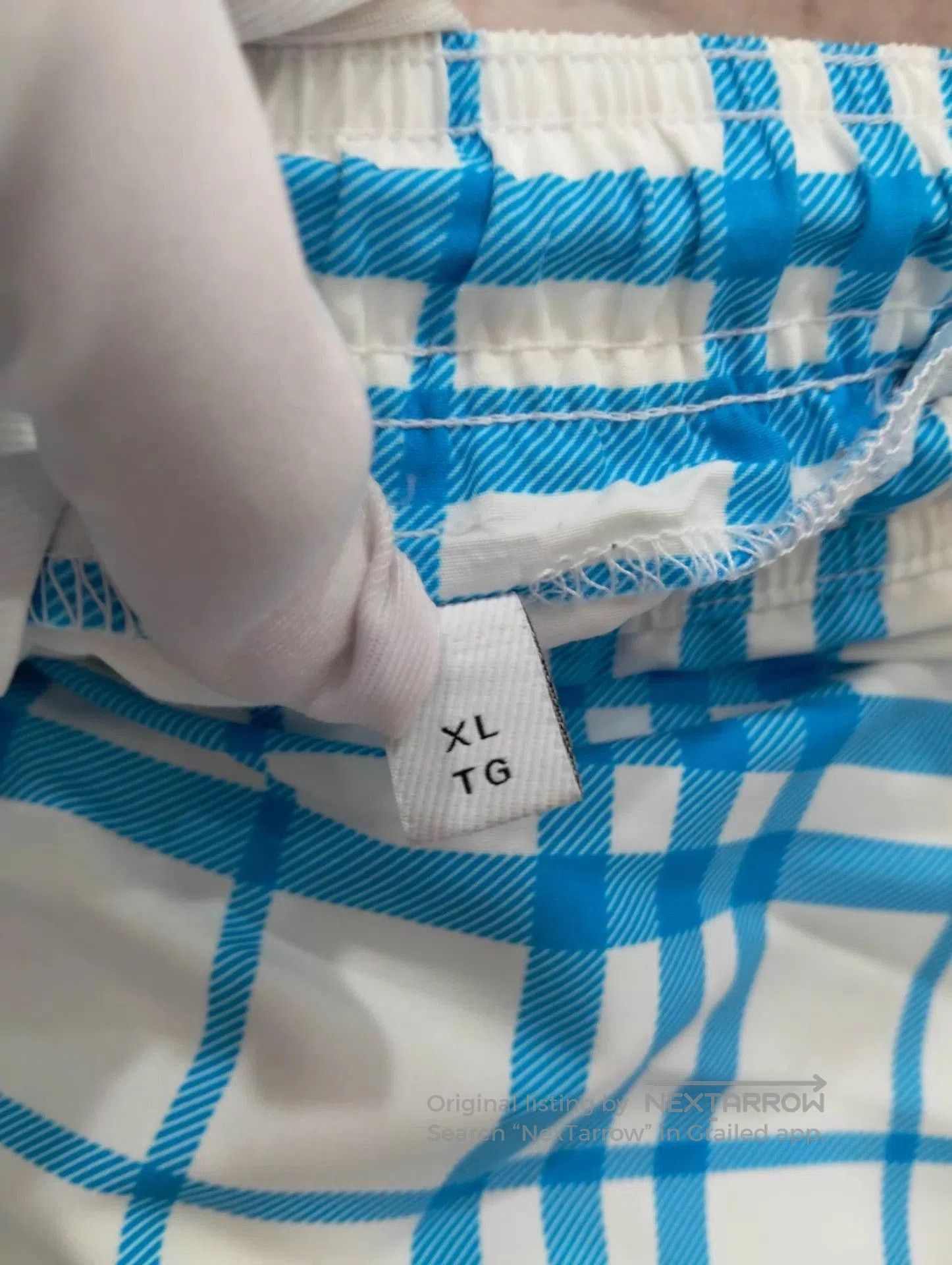 Burberry Blue Checkered Drawstring Swim Shorts Size 36. Size US 36 / EU 52 - 4 Thumbnail