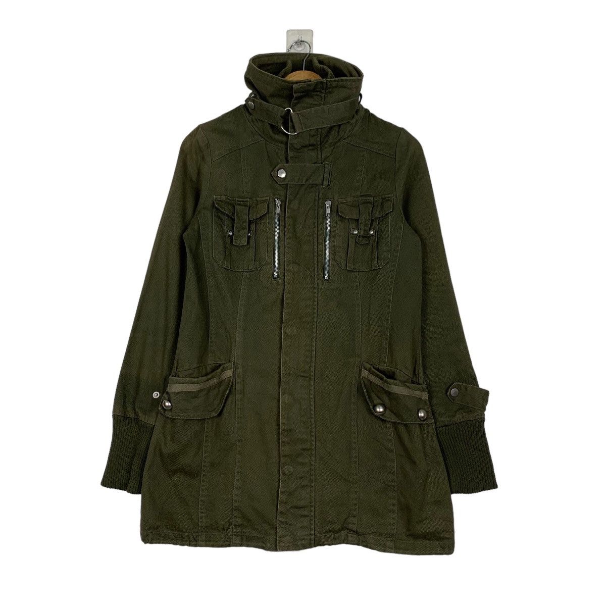 Japanese Brand H.C.M.II Rare Design Jacket High Collar Parka #0940-C42 Size L / US 10 / IT 46 - 1 Thumbnail