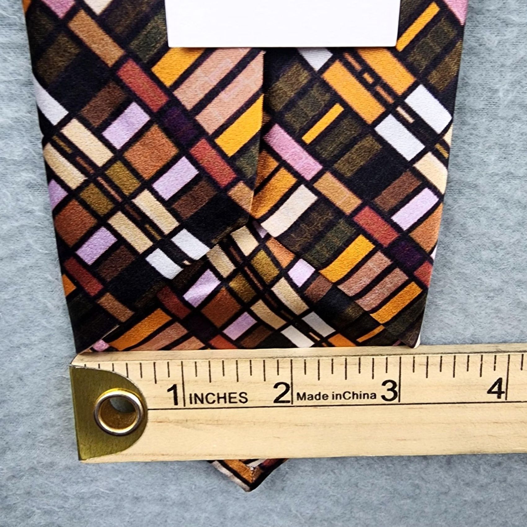 Paul Fredrick Tie Mens Multicolor Geometric 100% Silk Classic Italy One Size, Men's — image 4 of 6