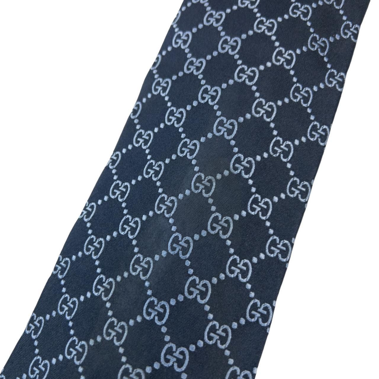 Gucci Vintage Gucci Silk Monogram Tie Size ONE SIZE - 6 Thumbnail