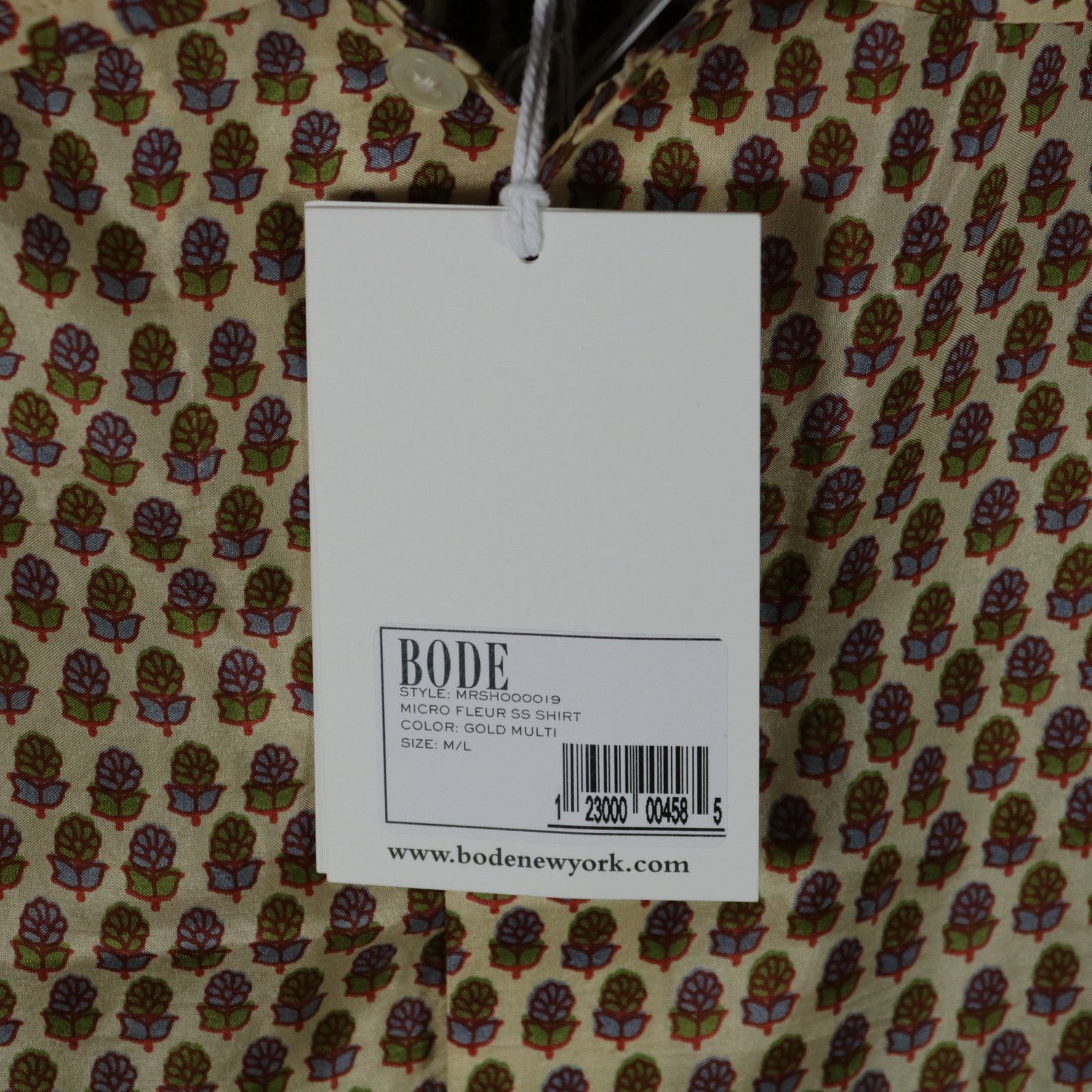 Bode Bode New York Micro Fleur Silk Shirt M/L New Size US M / EU 48-50 / 2 - 4 Thumbnail