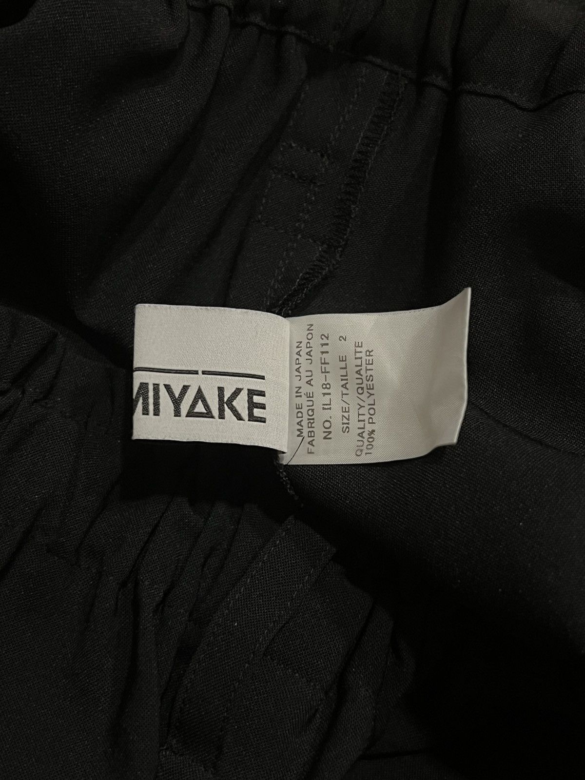 Issey Miyake Issey Miyake black asymmetrical drop crotch pants Size 29" - 6 Thumbnail