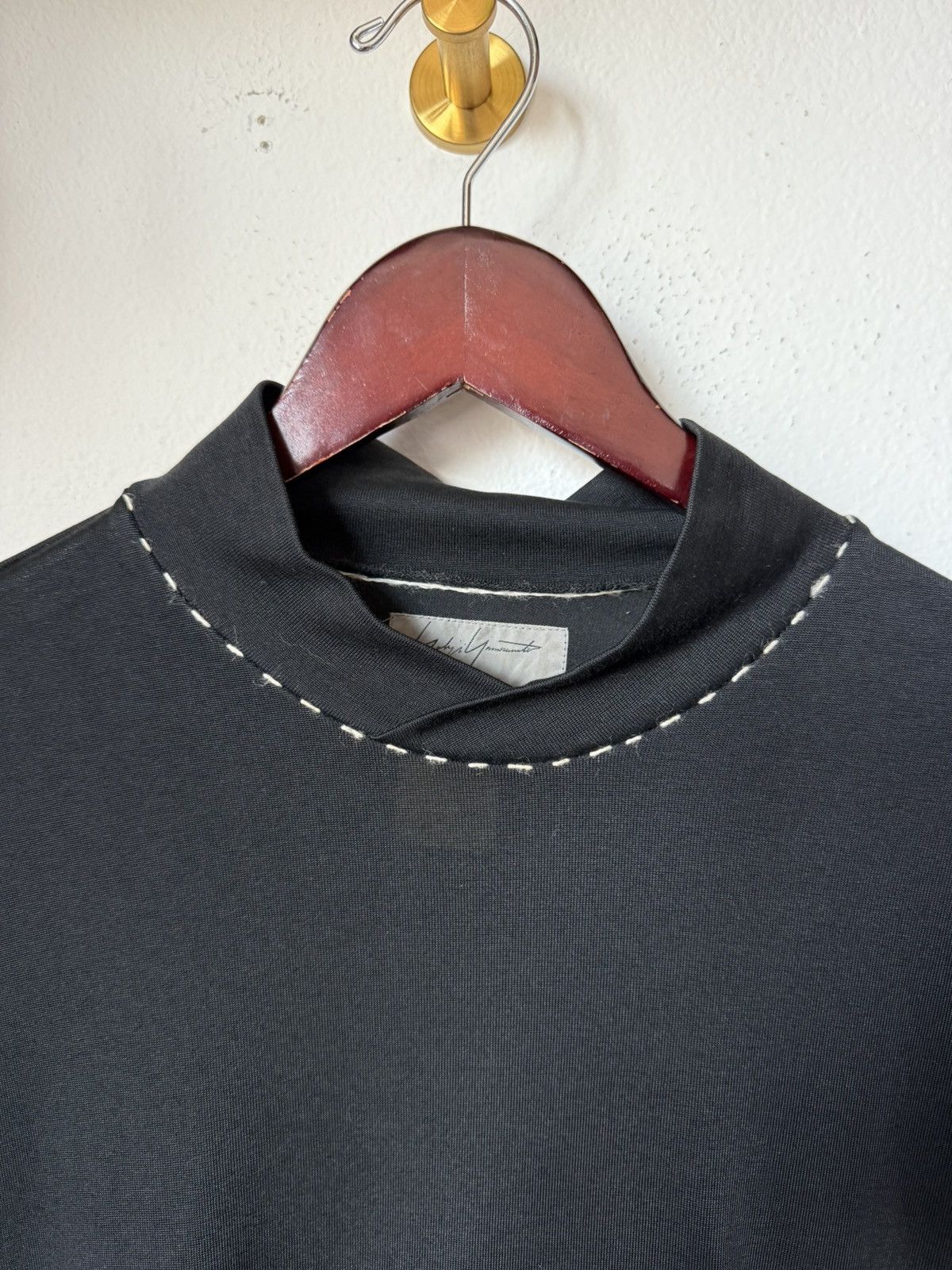 Yohji Yamamoto Yohji Yamamoto Pour Homme AW94 Mock Neck Long Sleeve Shirt Size US M / EU 48-50 / 2 - 2 Thumbnail