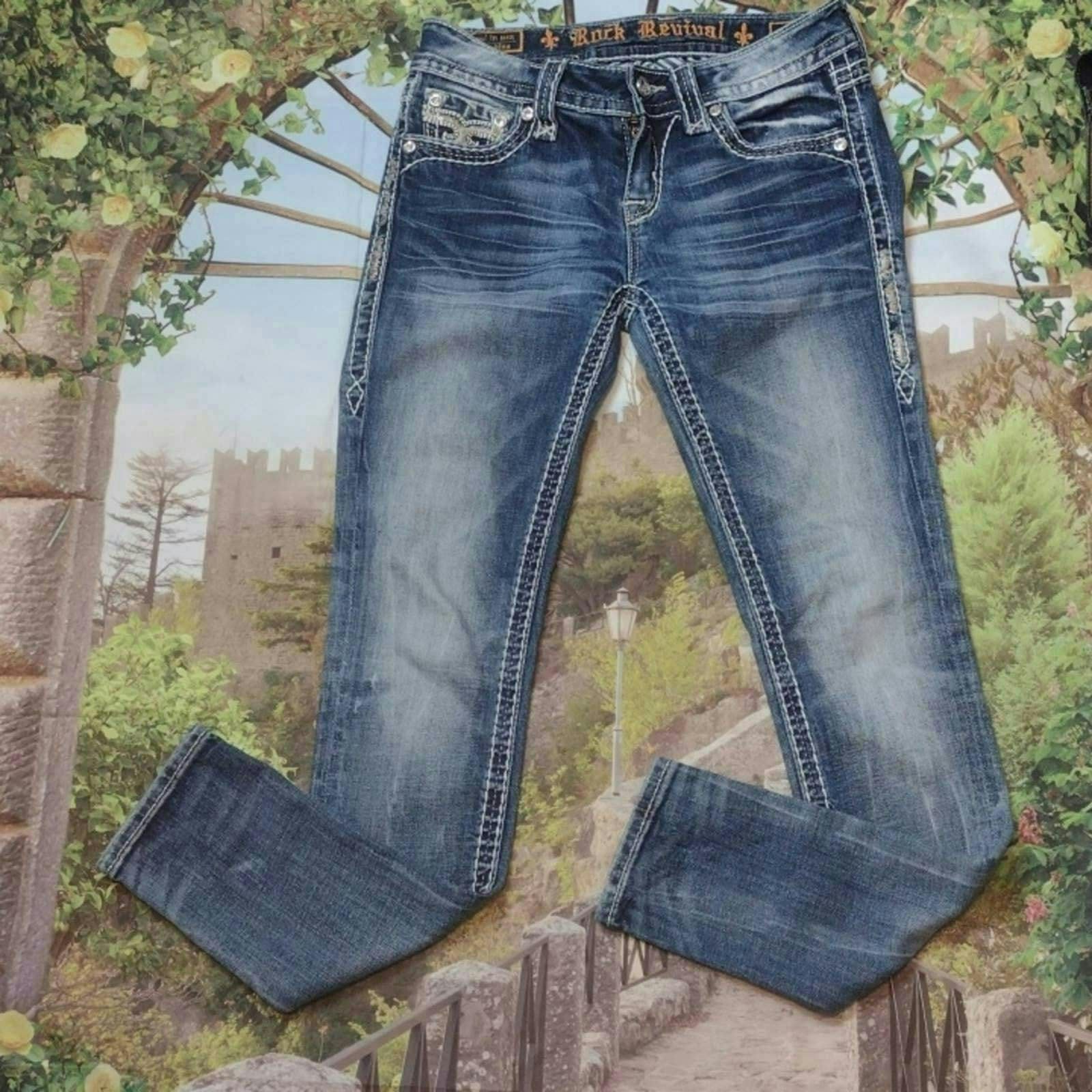Rock revival Shaina mid rise skinny jeans size 25