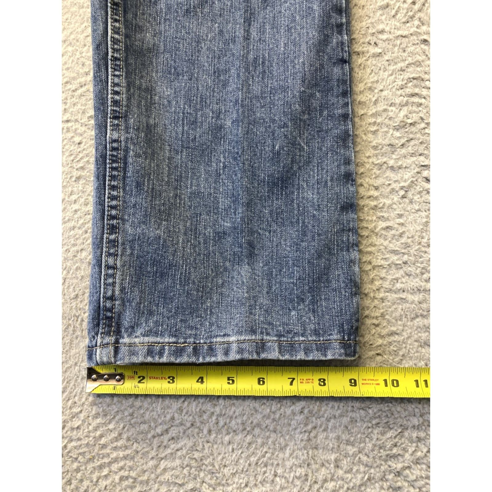 Lee Lee Mens Jeans 42x34 Blue Relax Fit Straight Leg Denim 5-Pocket Zipper Button Cotton Lee Logo Regular Inseam 34" Size US 42 / EU 58 - 4 Thumbnail
