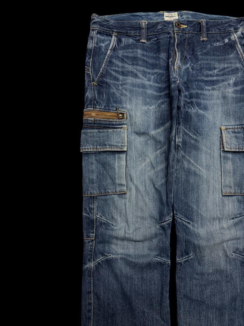SICK Vintage Kurashiki Eternal Kapital Whisker Cargo Jeans